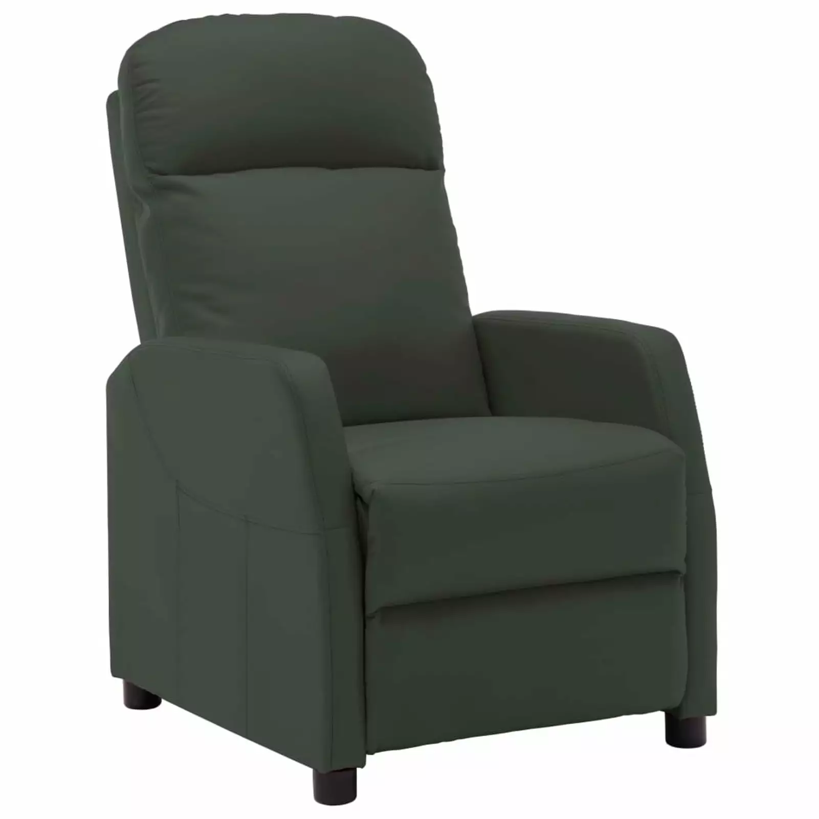Anself Reclining Chair Adjustable Footrest and Backrest Faux Leather Elderly Living Room
