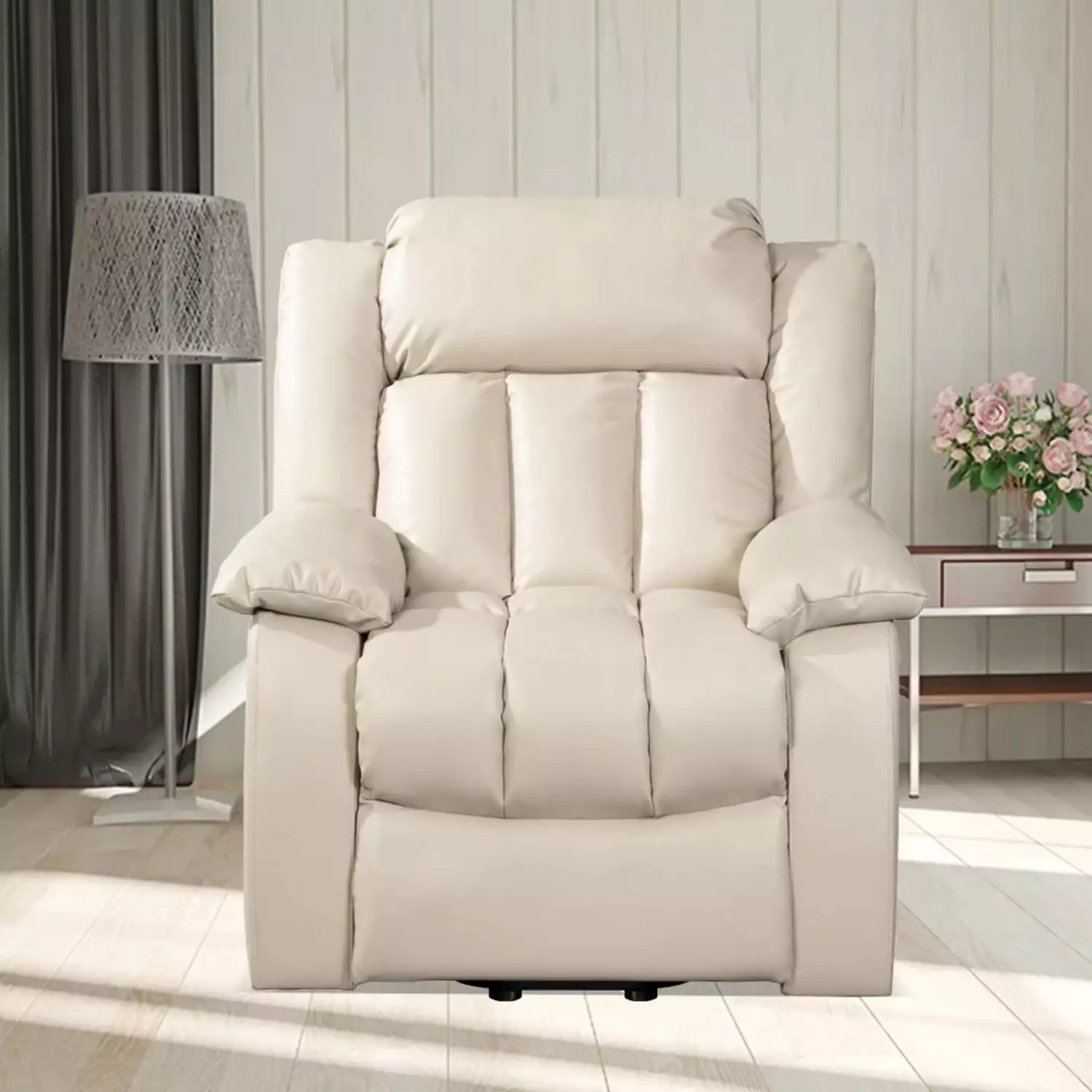 Lehboson Lift Chair Recliners Electric Power Recliner Chair Sofa Elderly Beige