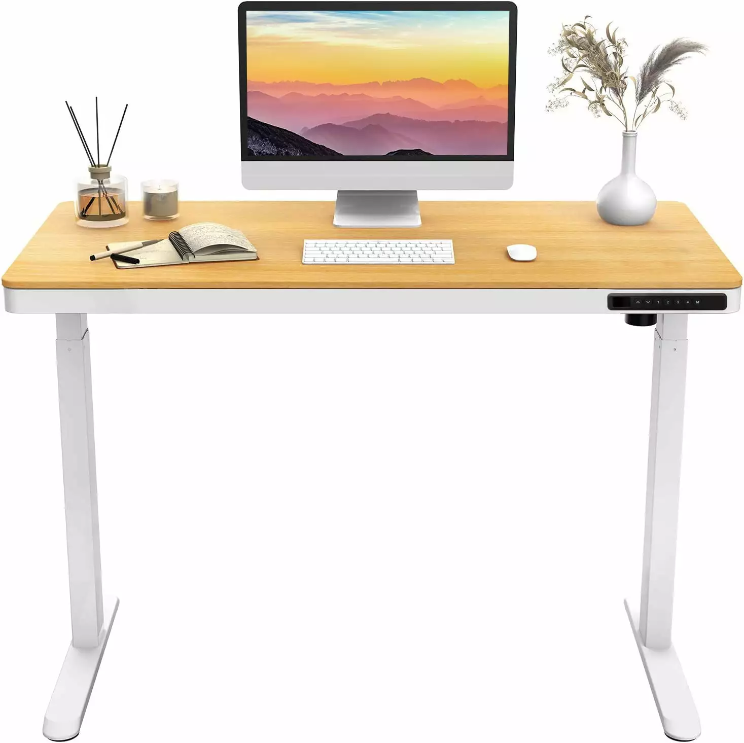 RISE UP ESSENTIAL Affordable Electric Standing Desk Adjustable Height Sit-Stand-Up Ergonomic Office Computer Table Uncaged...