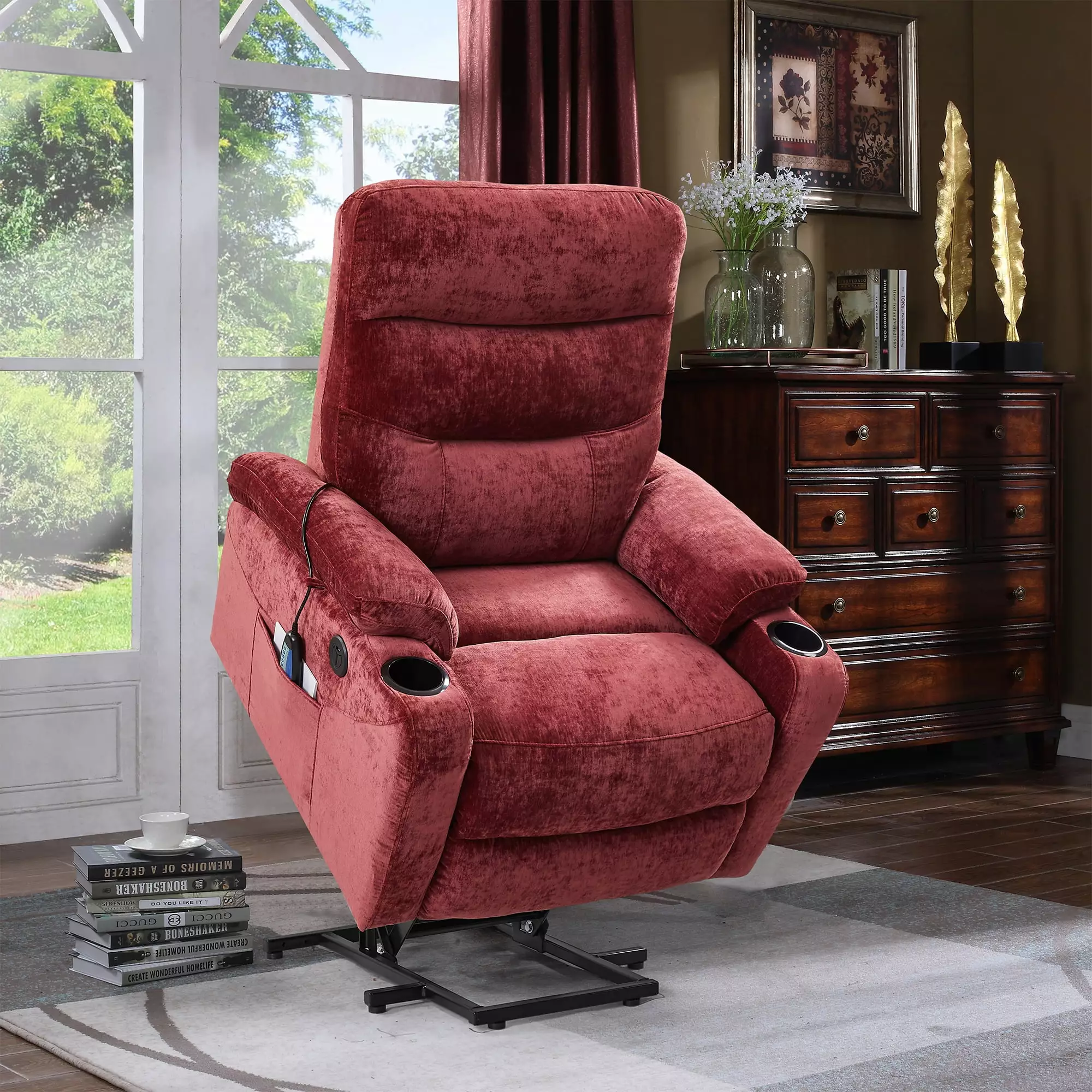 DeeHome Liyasi Electric Power Lift Recliner Chair Massage and Heat Elderly