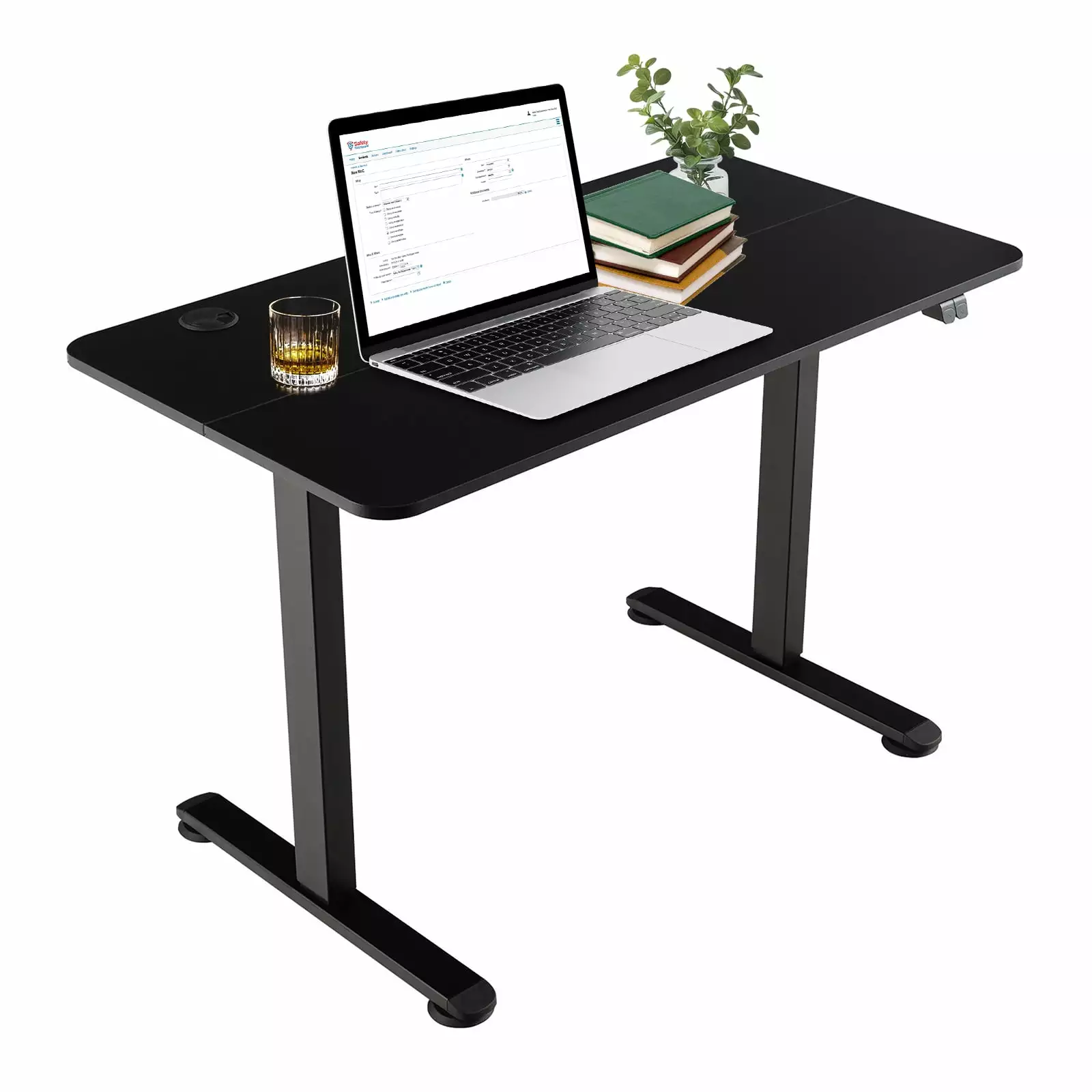 Fonirra 44 x 24 Electric Standing Desk Height Adjustable Sit Stand Electric Desk Splice Board Black