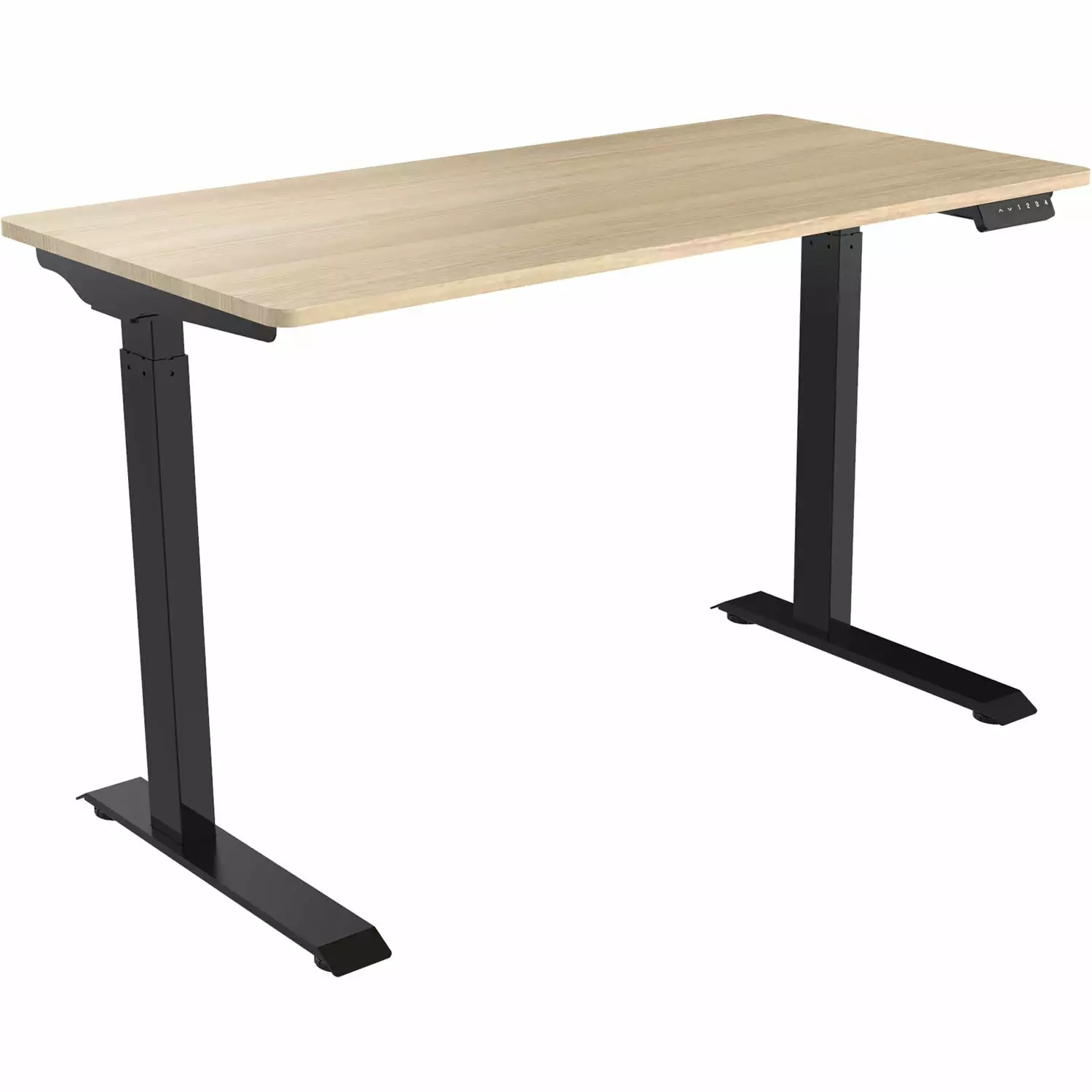 Hanover 47-. Electric Sit or Stand Desk Adjustable Heights Natural Finish