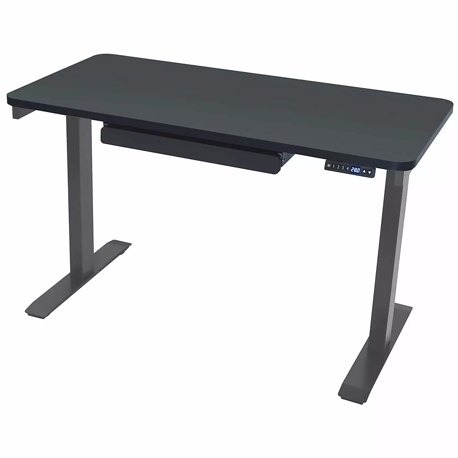 MotionWise Electric Height Adjustable Standing Desk 24x43 Black Top Office