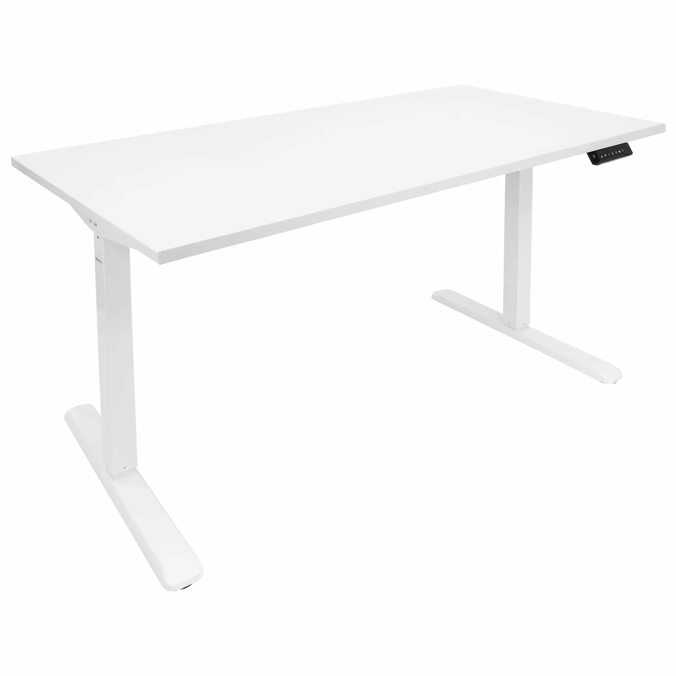 Mount-It! White Electric Standing Desk Extra-Wide 55 Inch Desktop Adjustable Height