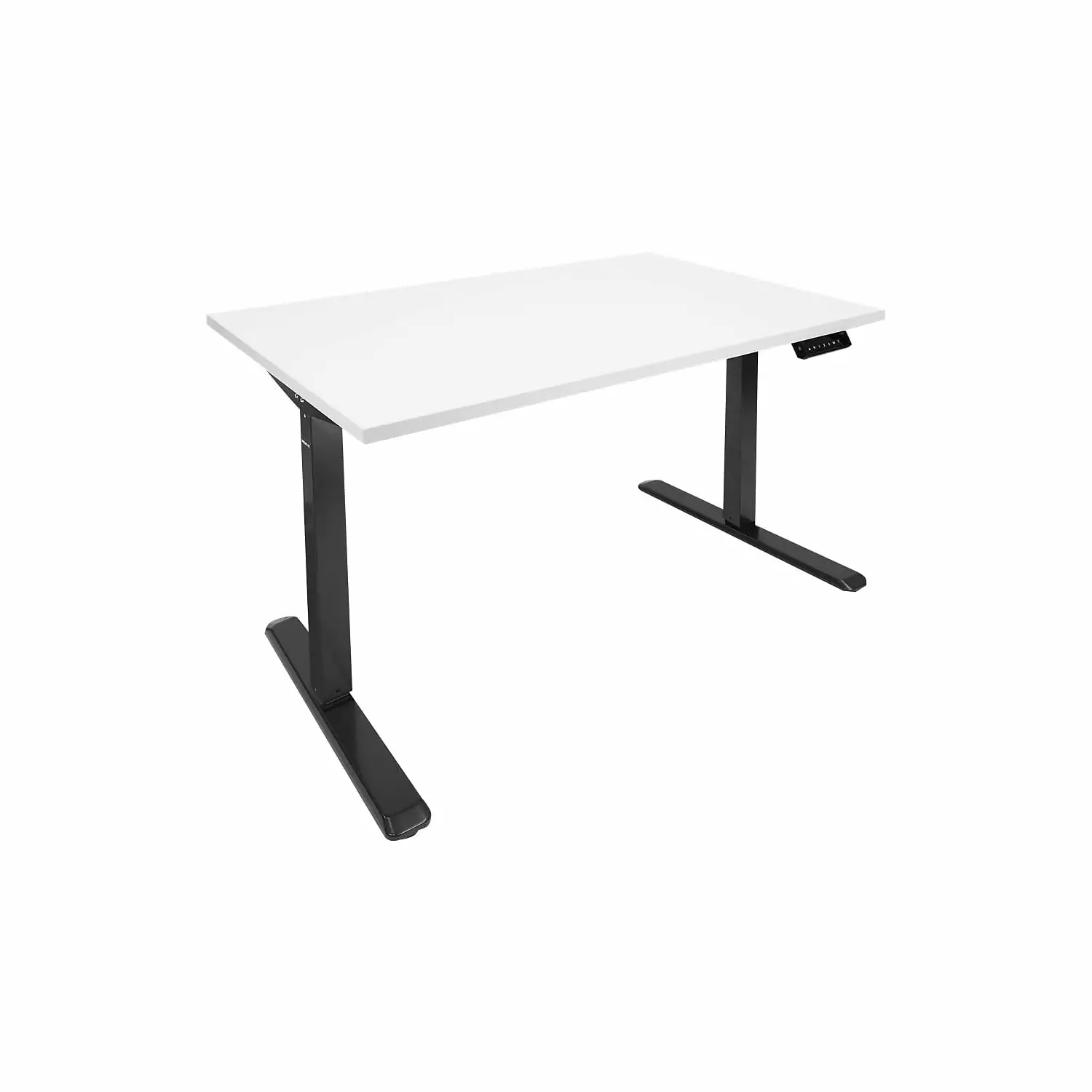 Mount-It 47W 30-49H Adjustable Standing Electric Sit-Stand Desk Memory White Black - Smart Workspace Solution Transform Pa...