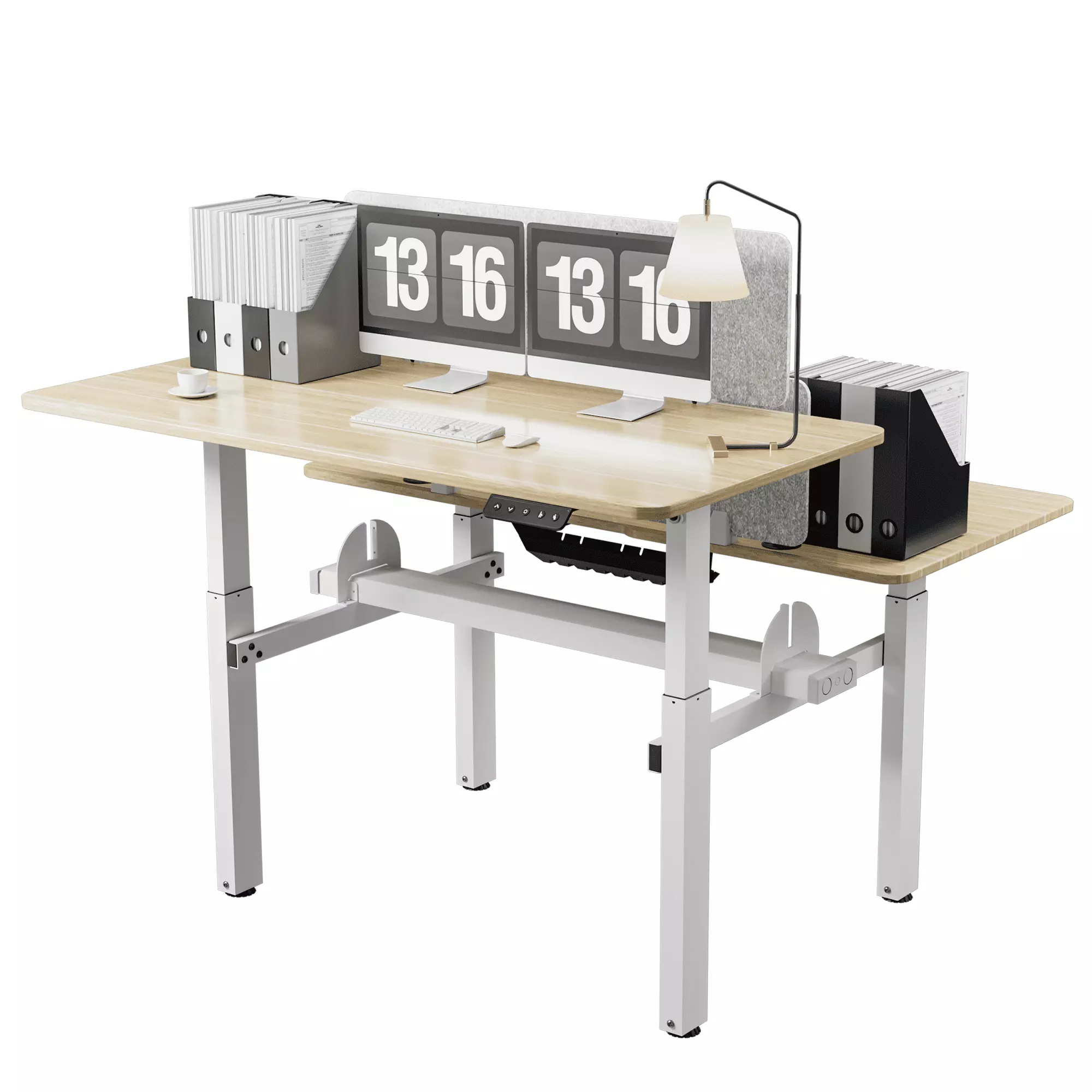 Vineego Double Electric Height Adjustable Standing Desk Home Office Workstation