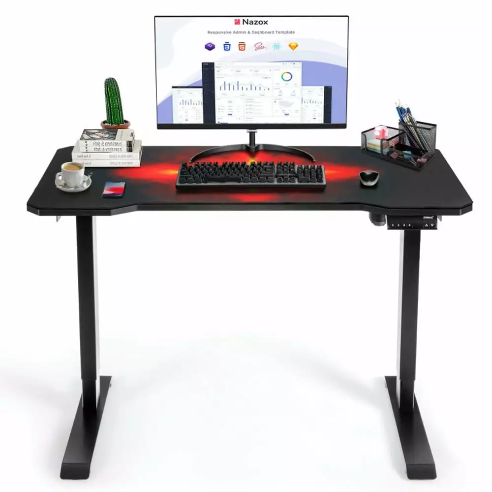 YYAo Gaming Desk Electric Standing Height Adjustable Splice Board Computer and Study