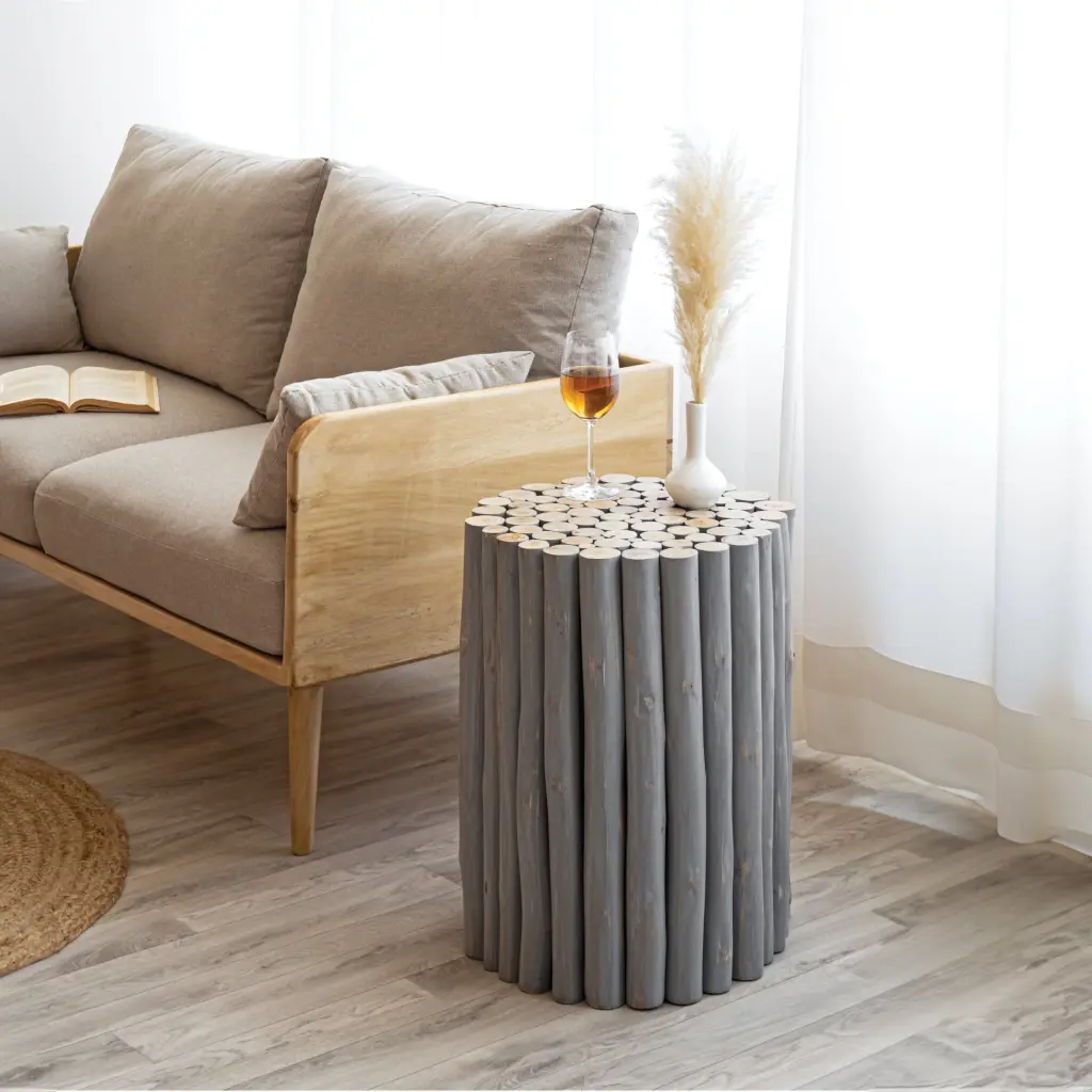 Et1009 16 End Table Gray Modern Open Storage Side Table Living Room galaxy home furnishings