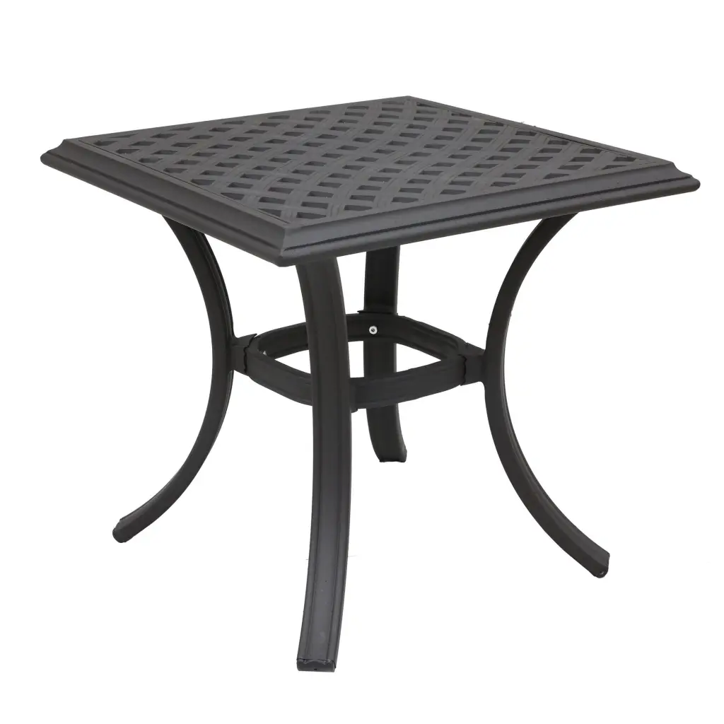 End Table Espresso Brown Aluminum Side Table gathercraft
