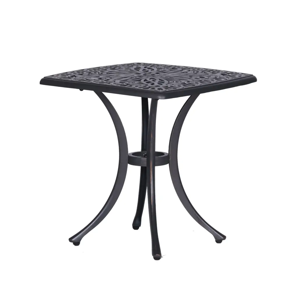 Gunmetal Aluminum End Table Living Room gathercraft