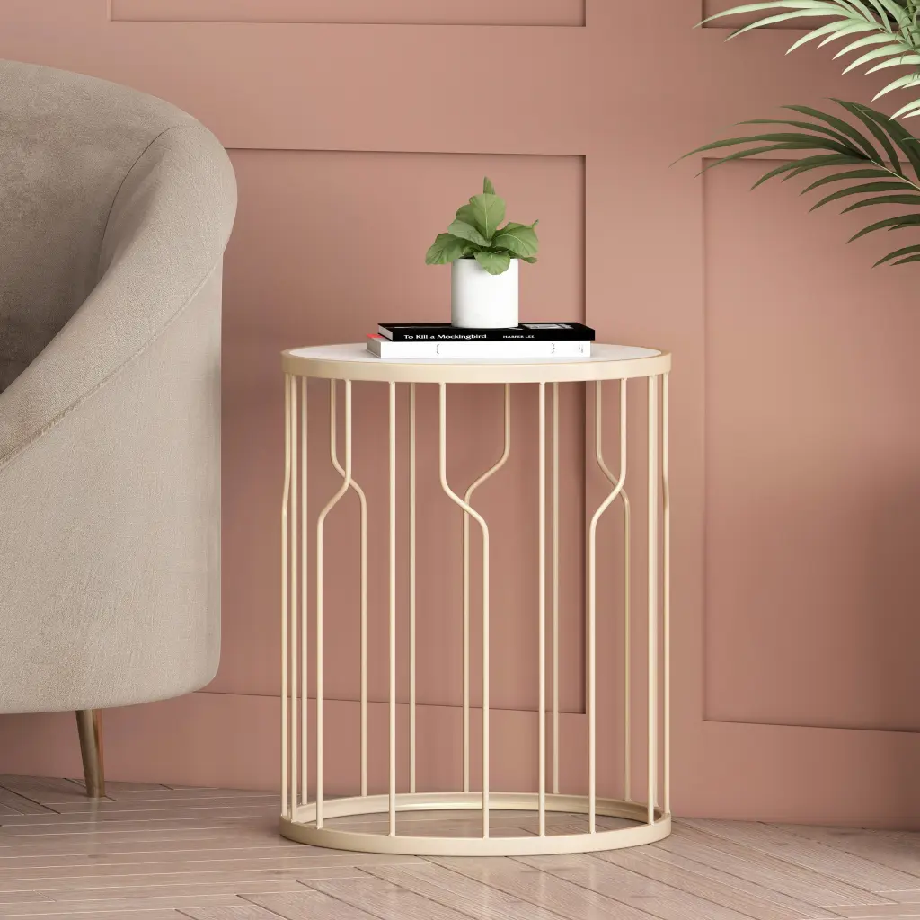 End Table Champagne Iron nh-inmax