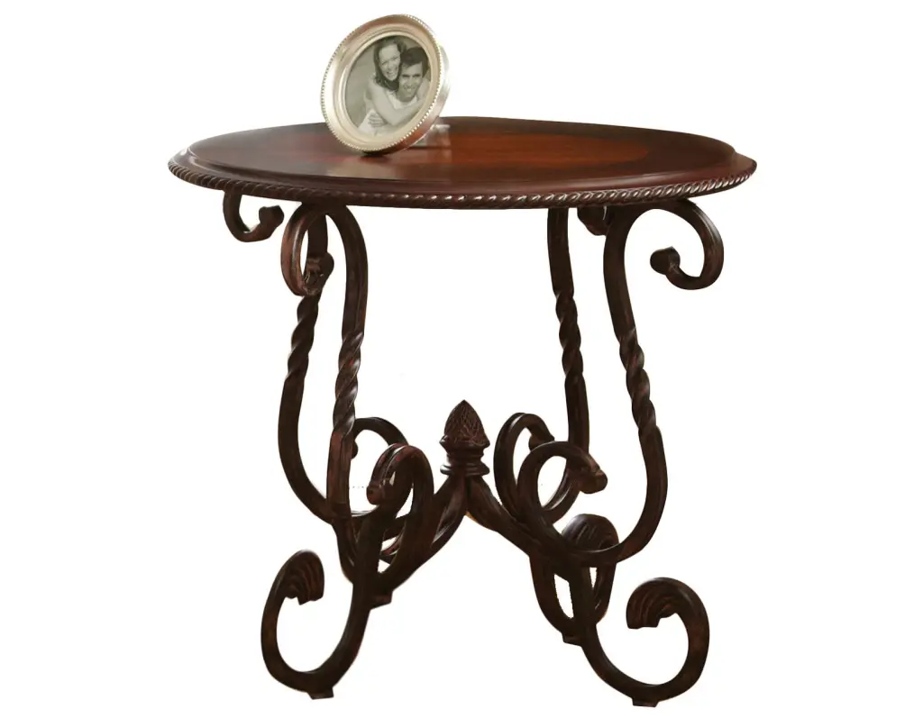 Crowley End Table Brown Wood Nightstand steve silver furniture