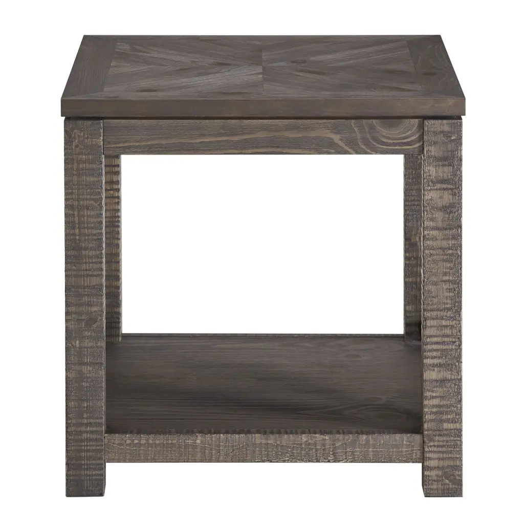 Dexter Square End Table Brown Wood steve silver furniture