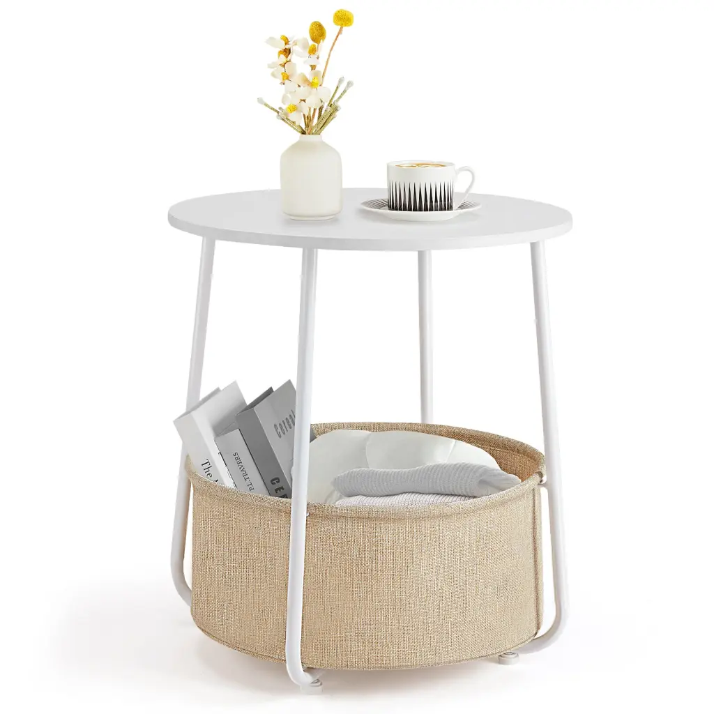 Small Round Side Table Modern Nightstand Bedside Table Living Room w2201