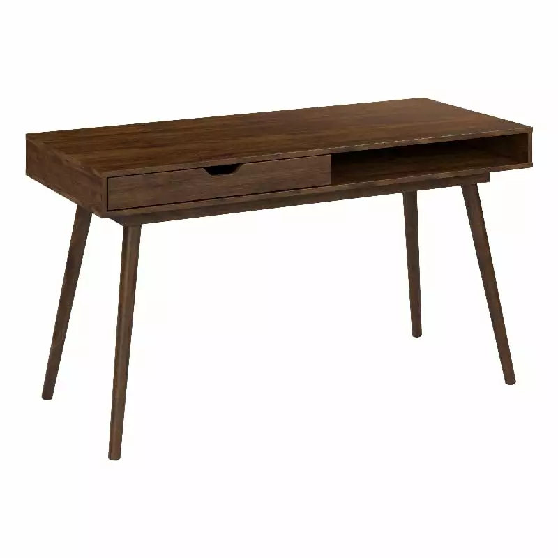 Pemberly Row 54W Writing Desk Dark Walnut Engineered Wood Home Office Furniture