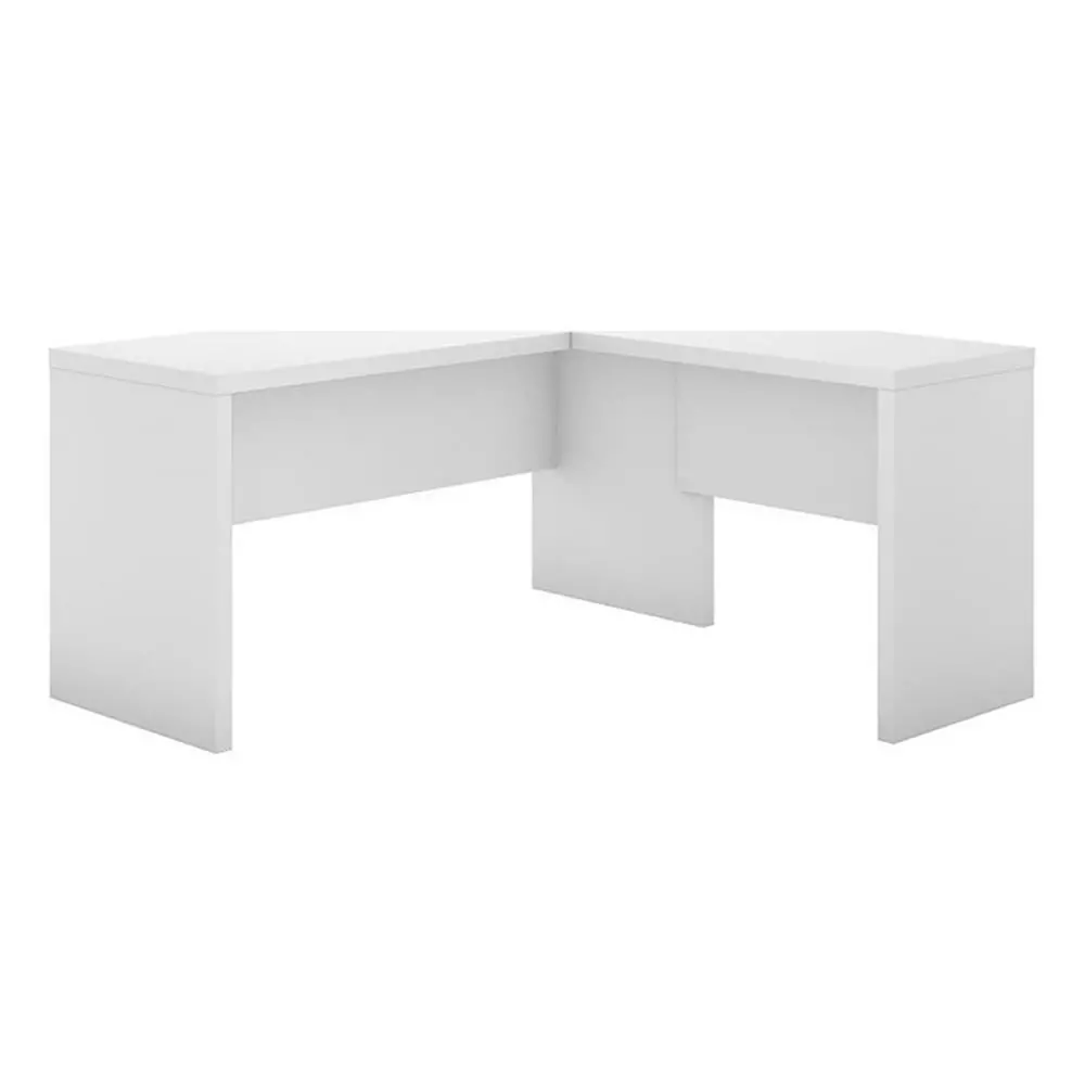 Scranton & Co L-Shaped Contemporary Engineered Wood Desk Pure White - Modern Office Desk