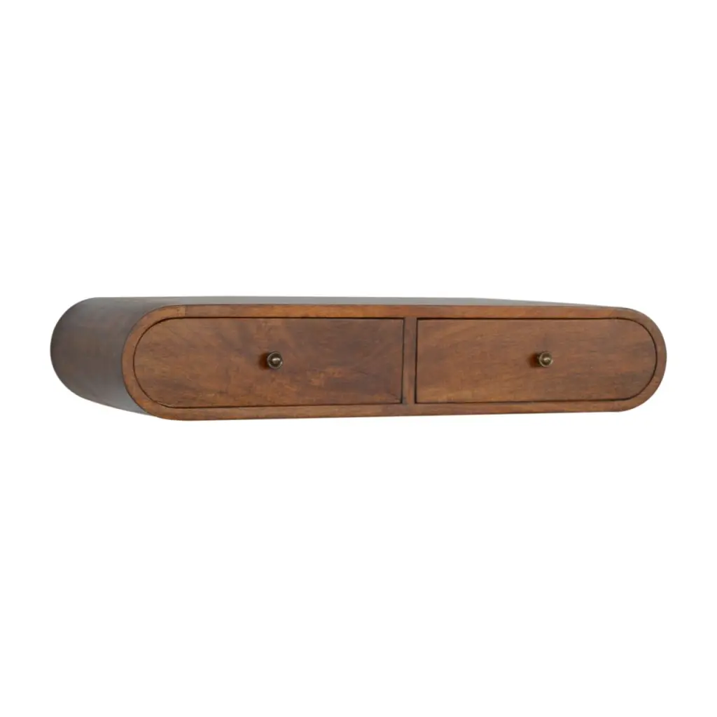 Floating Chestnut London Console Chestnut Solid Wood Entryway Table artisan furniture