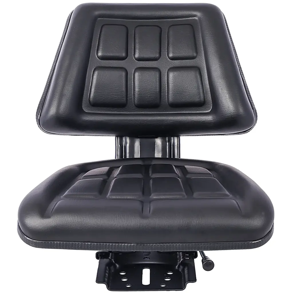 Tractor Seat Backrest Black Slide Monitor Steel PVC Space Saving g-h