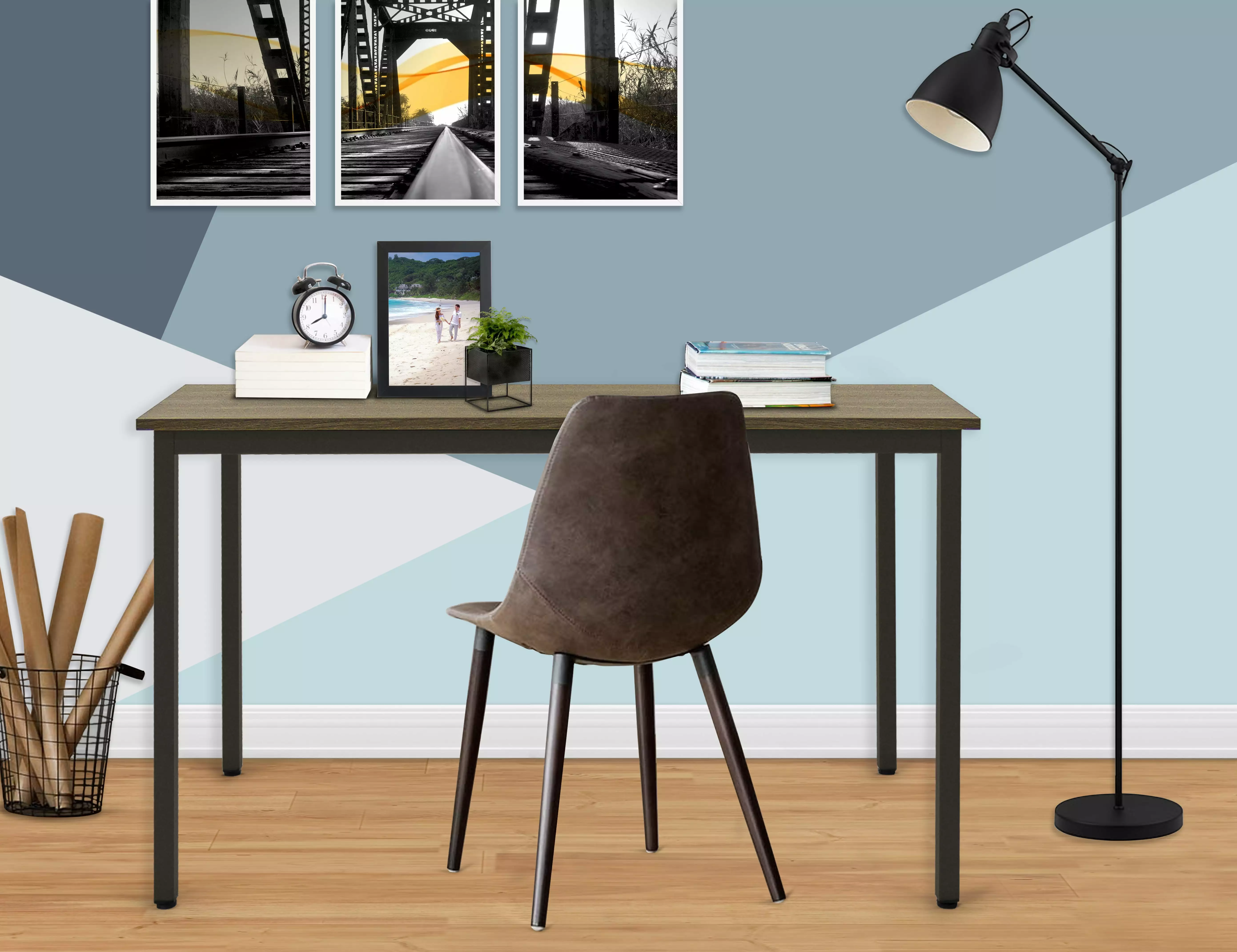 Duramax Contemporary English Walnut Atlas Desk - Elegant Home Office Solution