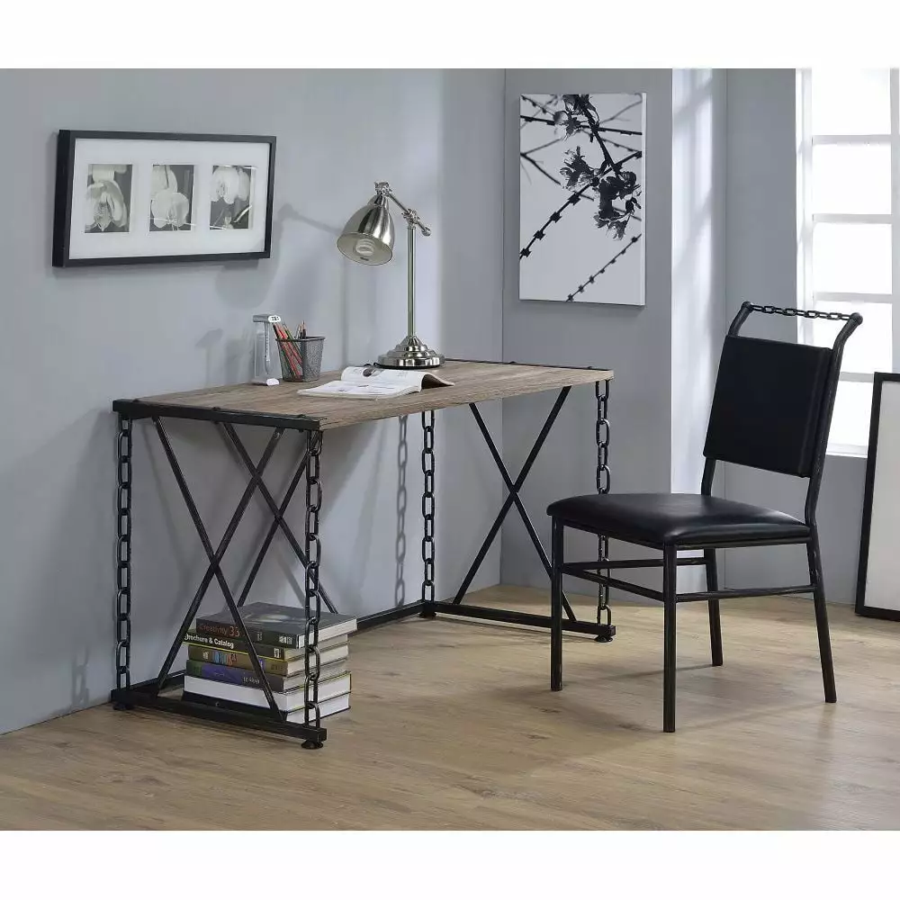 Rustic Oak Executive Desk Go Green Woods