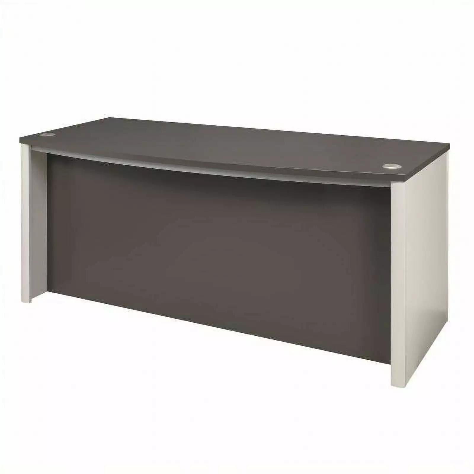 Kingfisher Lane Transitional Wood Executive Desk Slate Gray Sandstone Finish