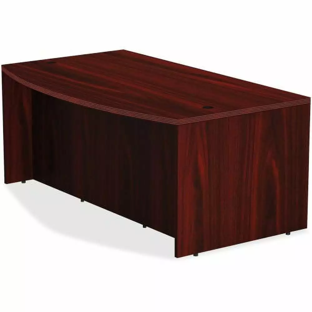 Lorell Chateau Series 36 x 72 Mahogany Laminate Desk Reeded Edge
