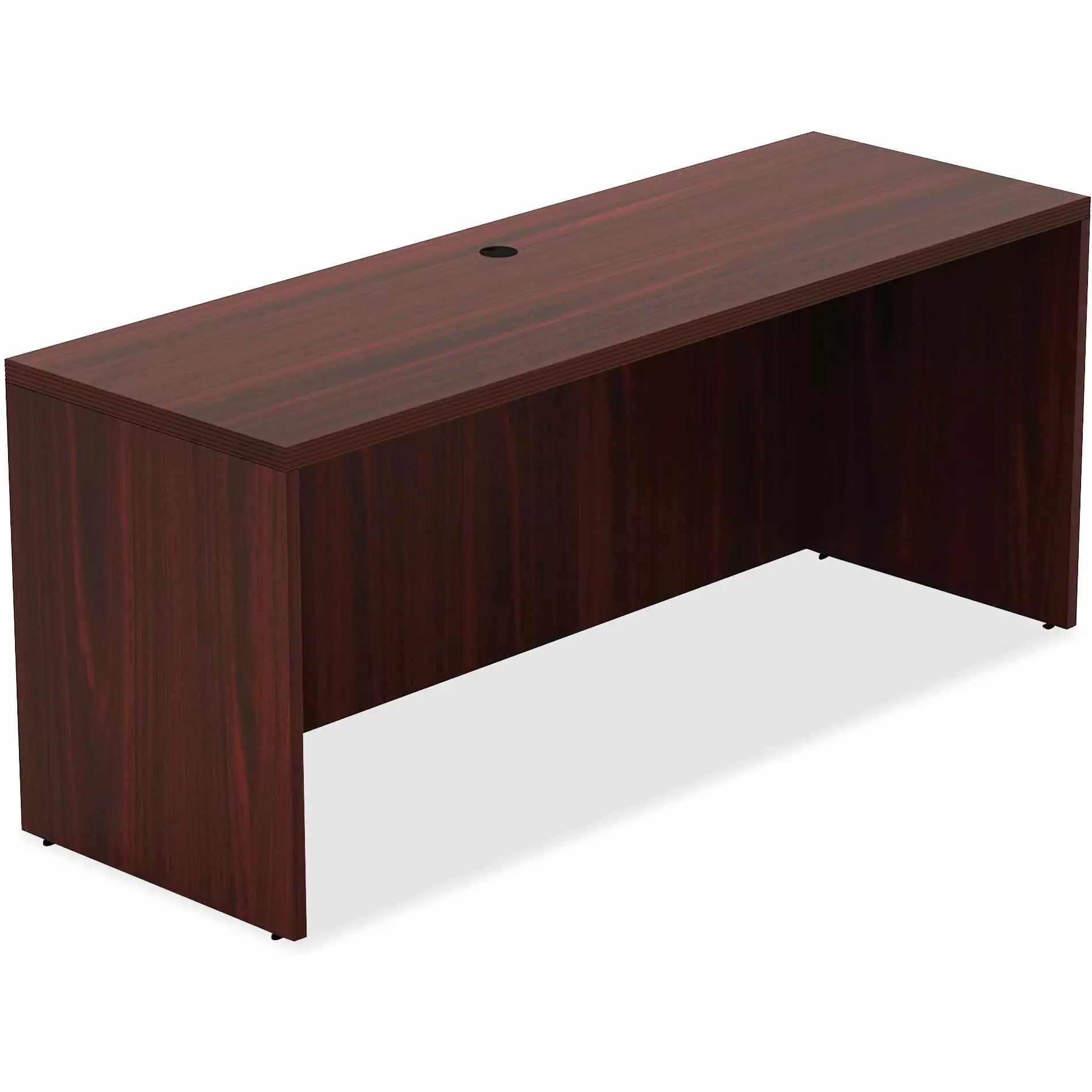 Lorell Chateau Series Mahogany Laminate Desking Office Use