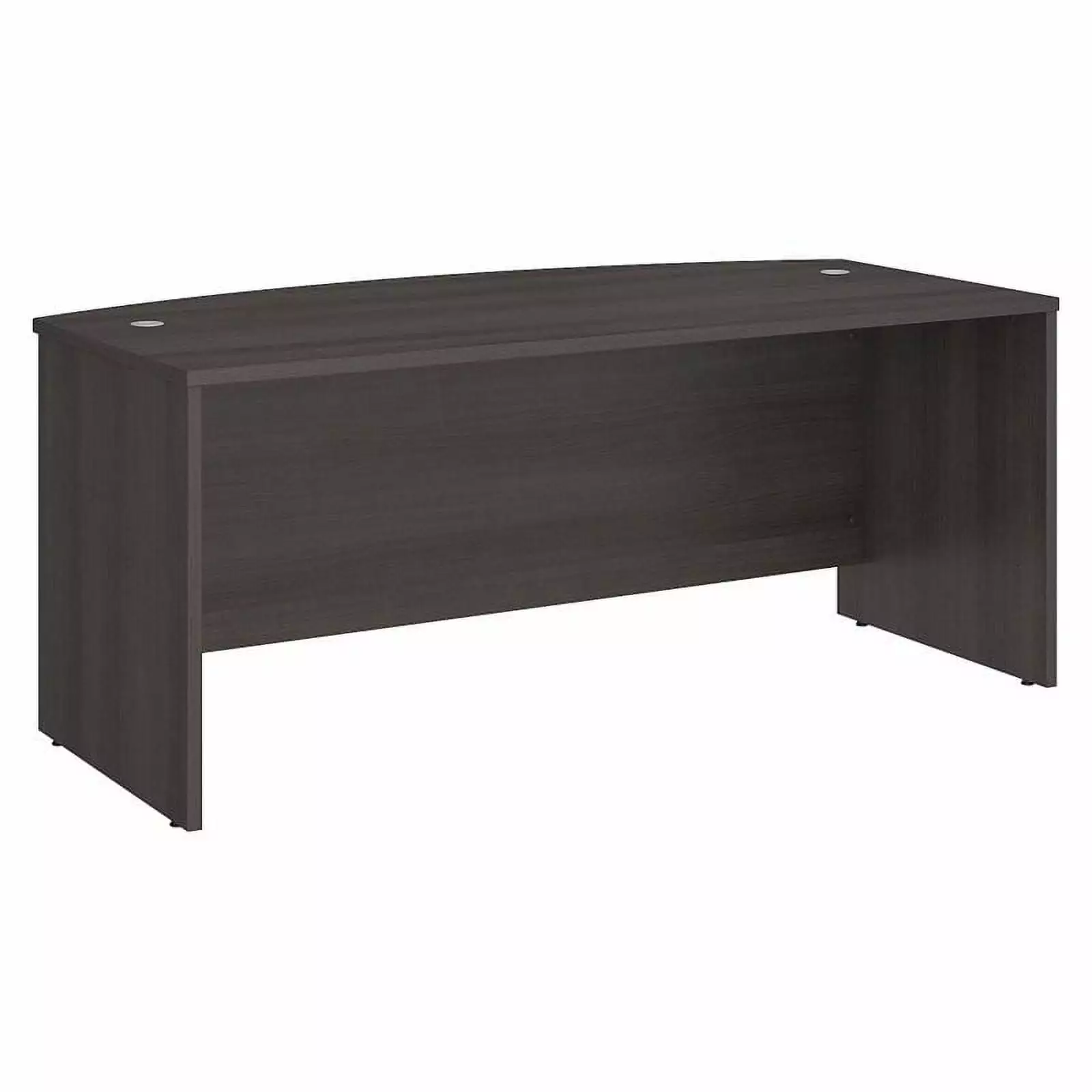 Scranton & Co 72 x 36 Modern Engineered Wood Bow Front Desk Storm Gray - Large Office Desk