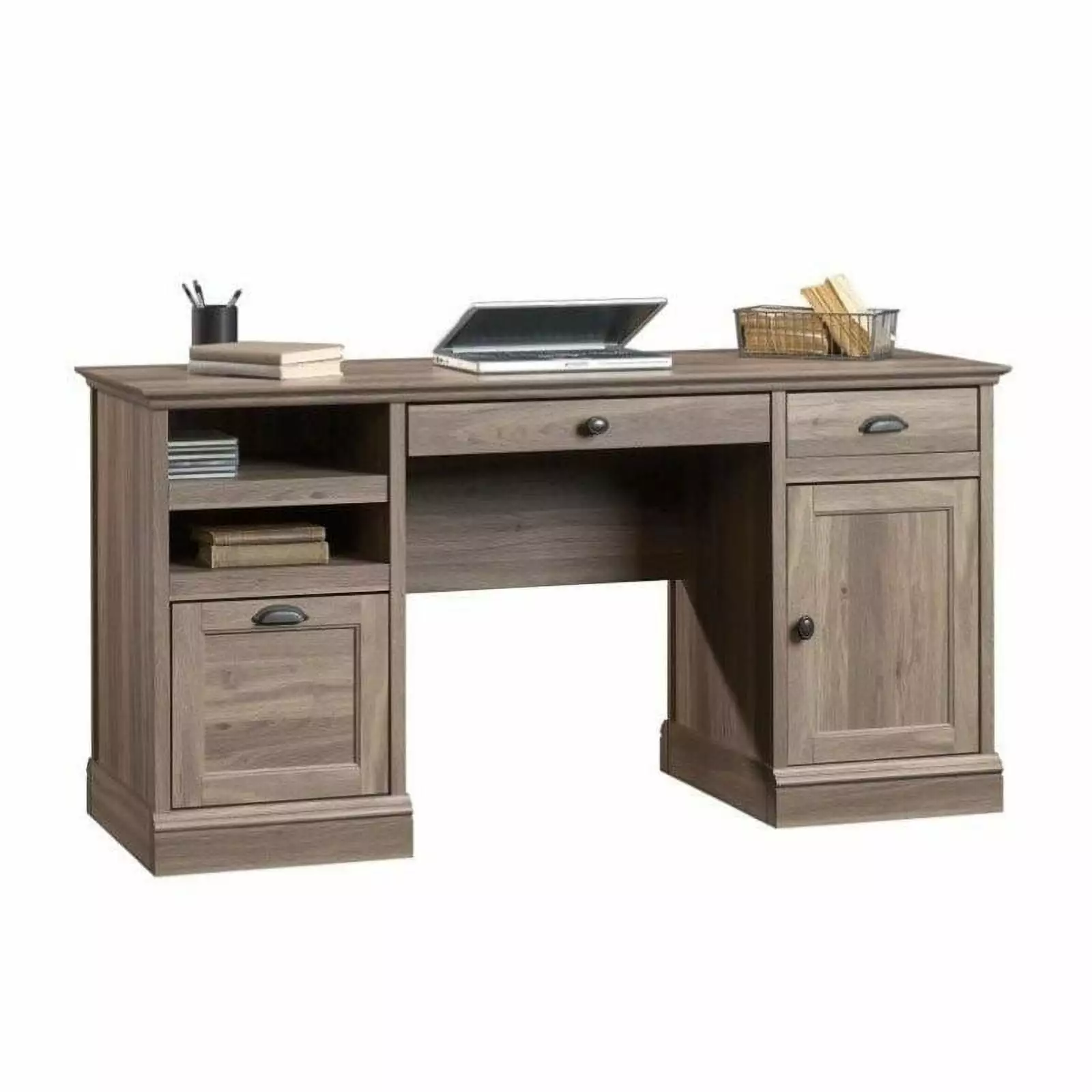 Scranton & Co Salt Oak Executive Desk - Stylish Office Furniture
