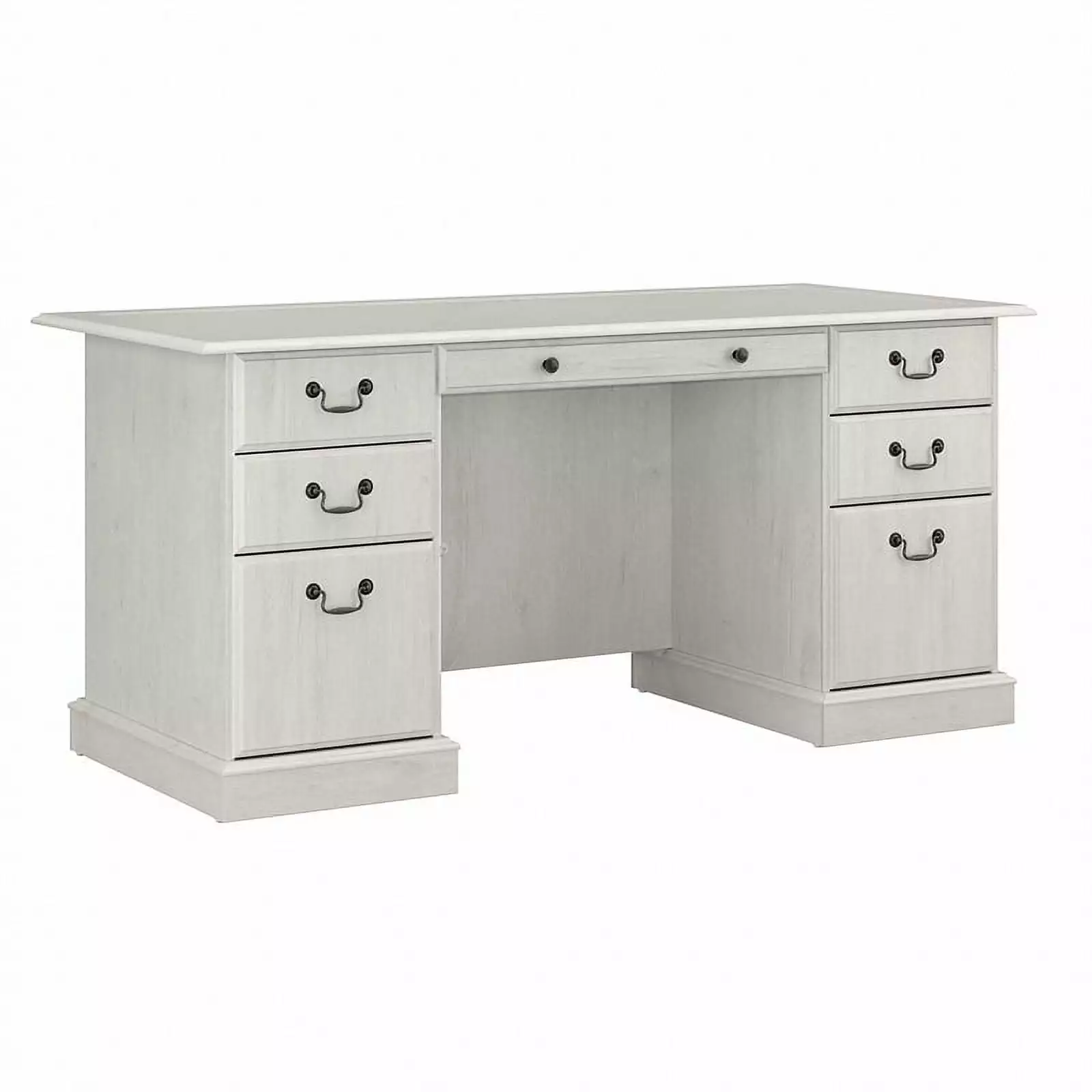 Scranton & Co Traditional Wood Executive Desk Drawers White