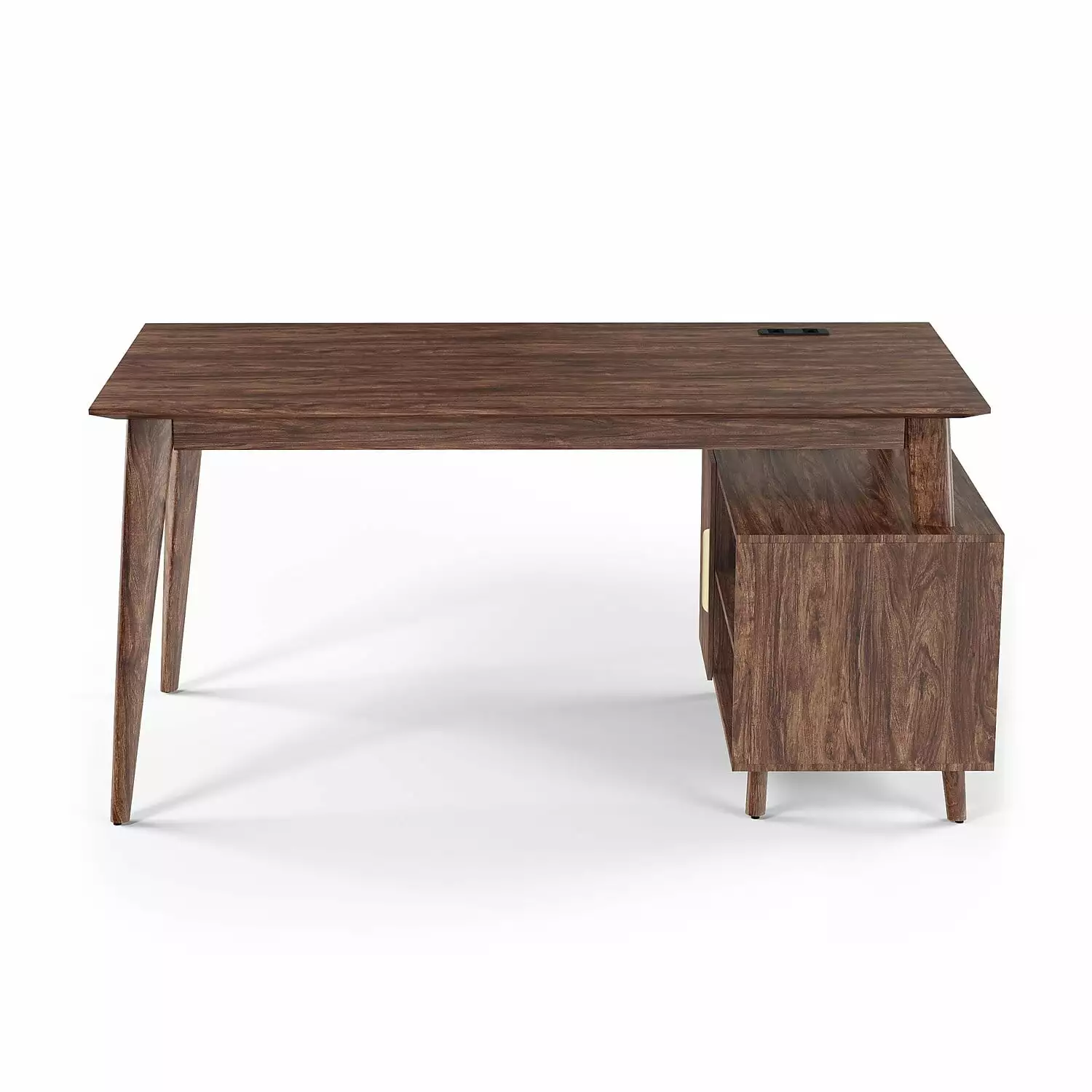Union & Scale MidMod 60 Inch Storage Desk - Espresso Office Furniture Drawers