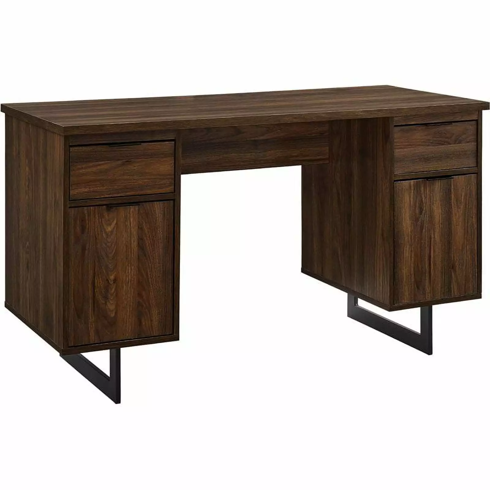 Urbanpro 54 Executive Desk Dual Storage Dark Walnut - Professional Office Desk