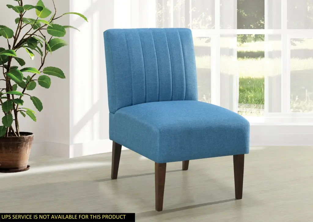 Chic Cozy Accent Chair 1Pc Blue Fabric Upholstered Plush Seat kanepe