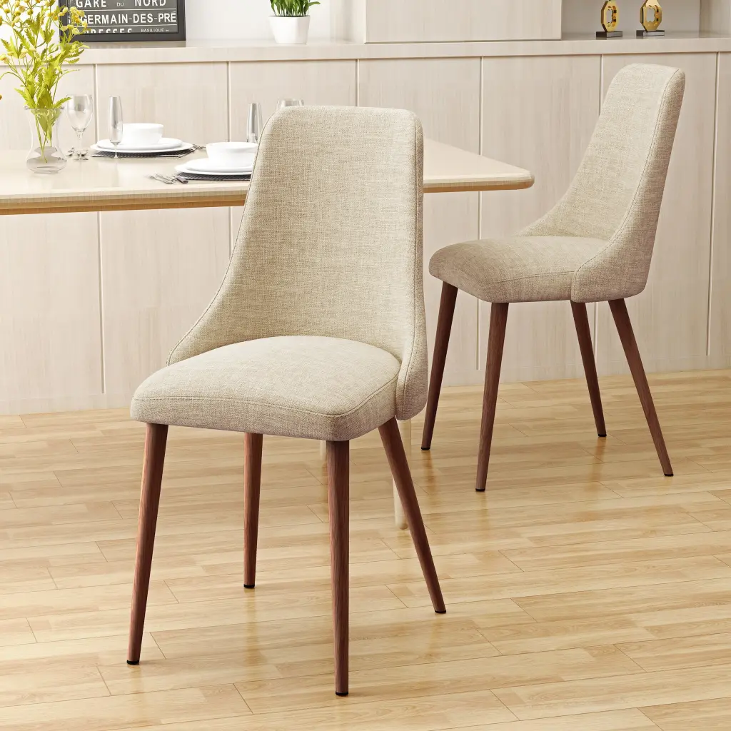 Dining Chair Wheat Fabric Kitchen and Dining Room Comfort Seating nh-bc furniturings