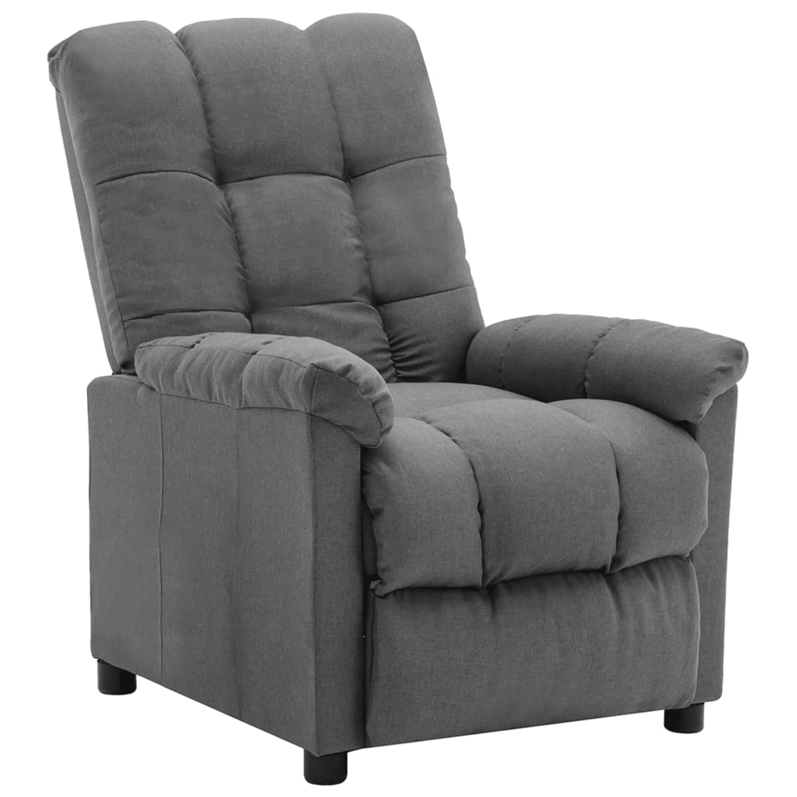 Suzicca Recliner Gray Fabric Comfortable Padding Living Room ammoon