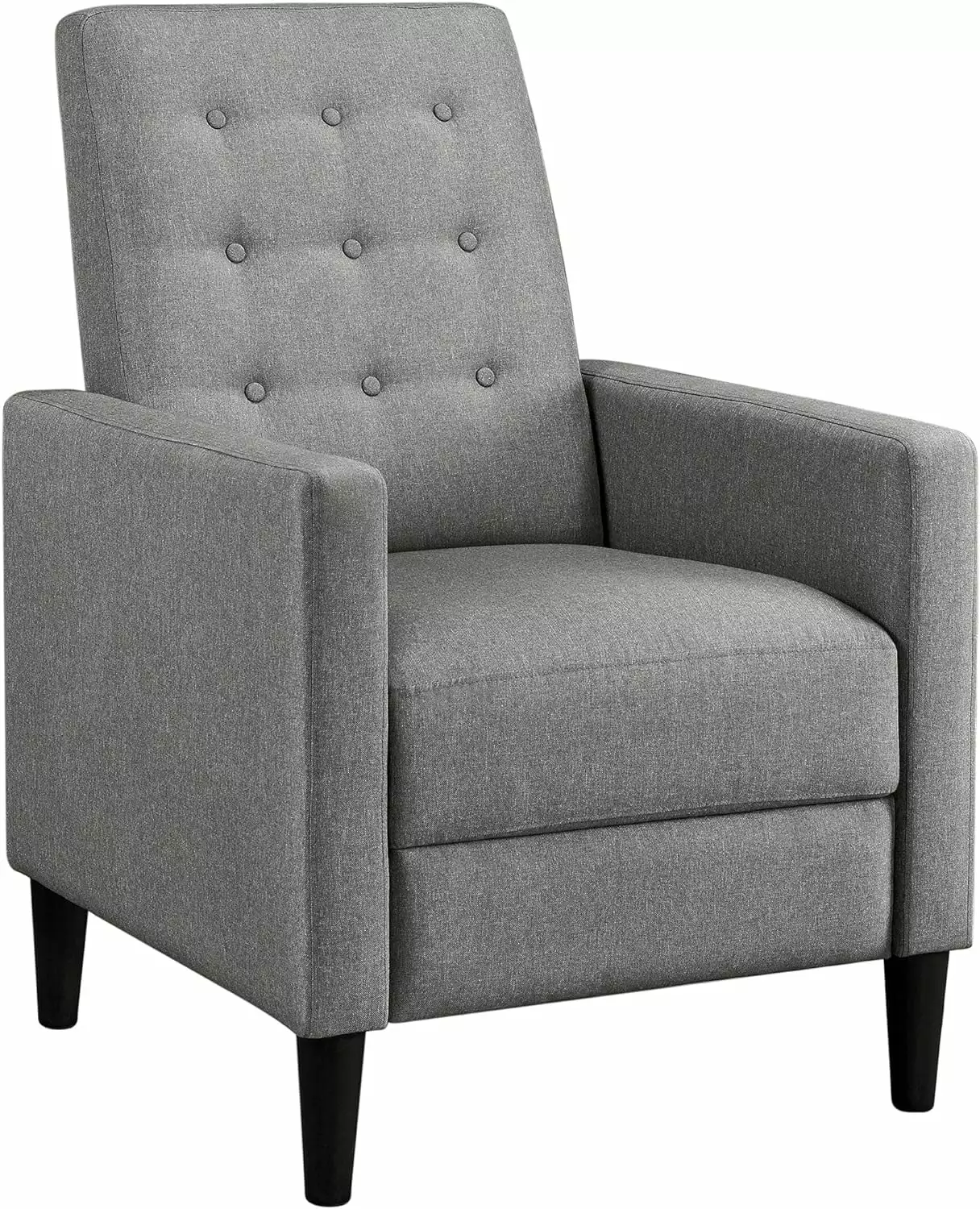 Yaheetech Fabric Recliner Chair Adjustable Single Sofa Thicker Seat Cushion - Grey DSA
