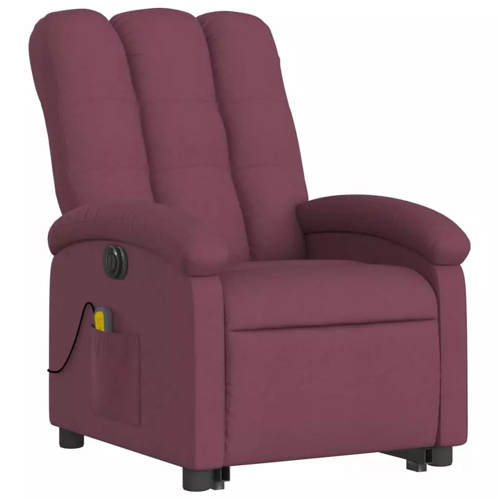 Irfora Purple Fabric Recliner Chair Manual Recline Comfortable Living Room Seat 0313076c