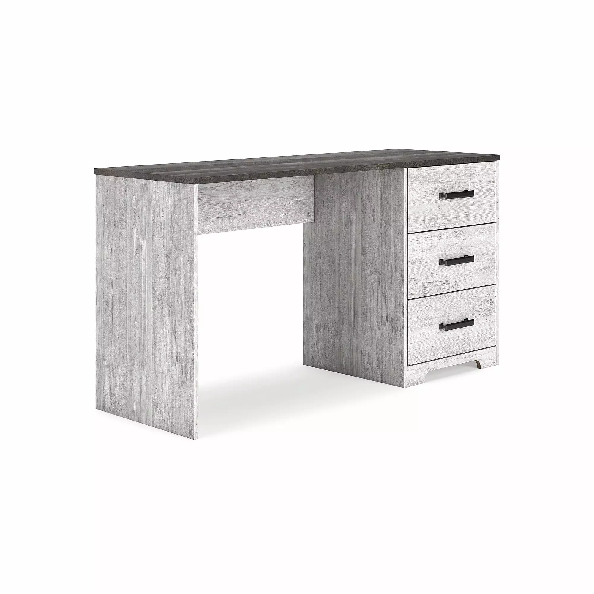 Signature Design Ashley Shawburn 54 Farmhouse Home Office Desk White Charcoal Gray