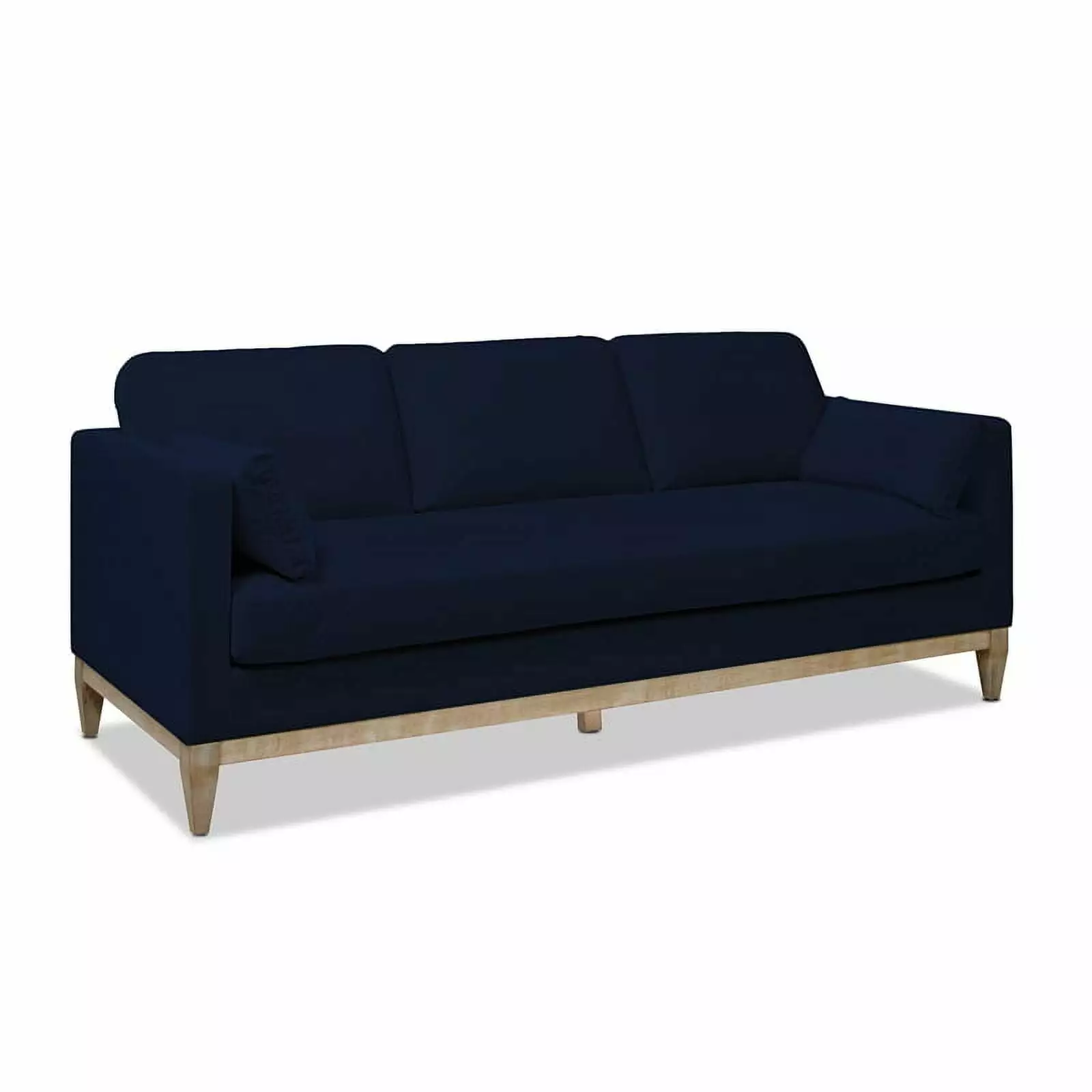 Pemberly Row 84 Modern Farmhouse Sofa Dark Navy Blue Performance Velvet