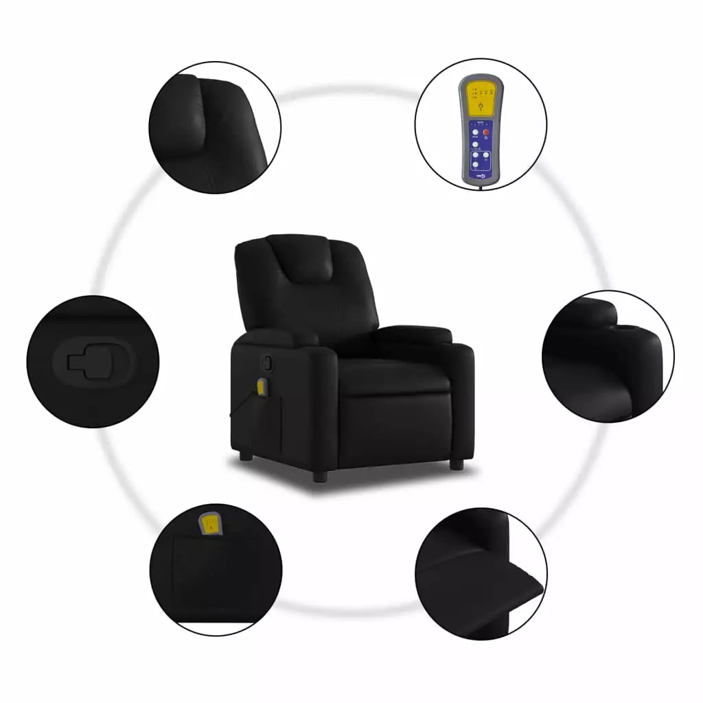 Andoer Faux Leather Recliner Chair Modern Lounge Seat Home