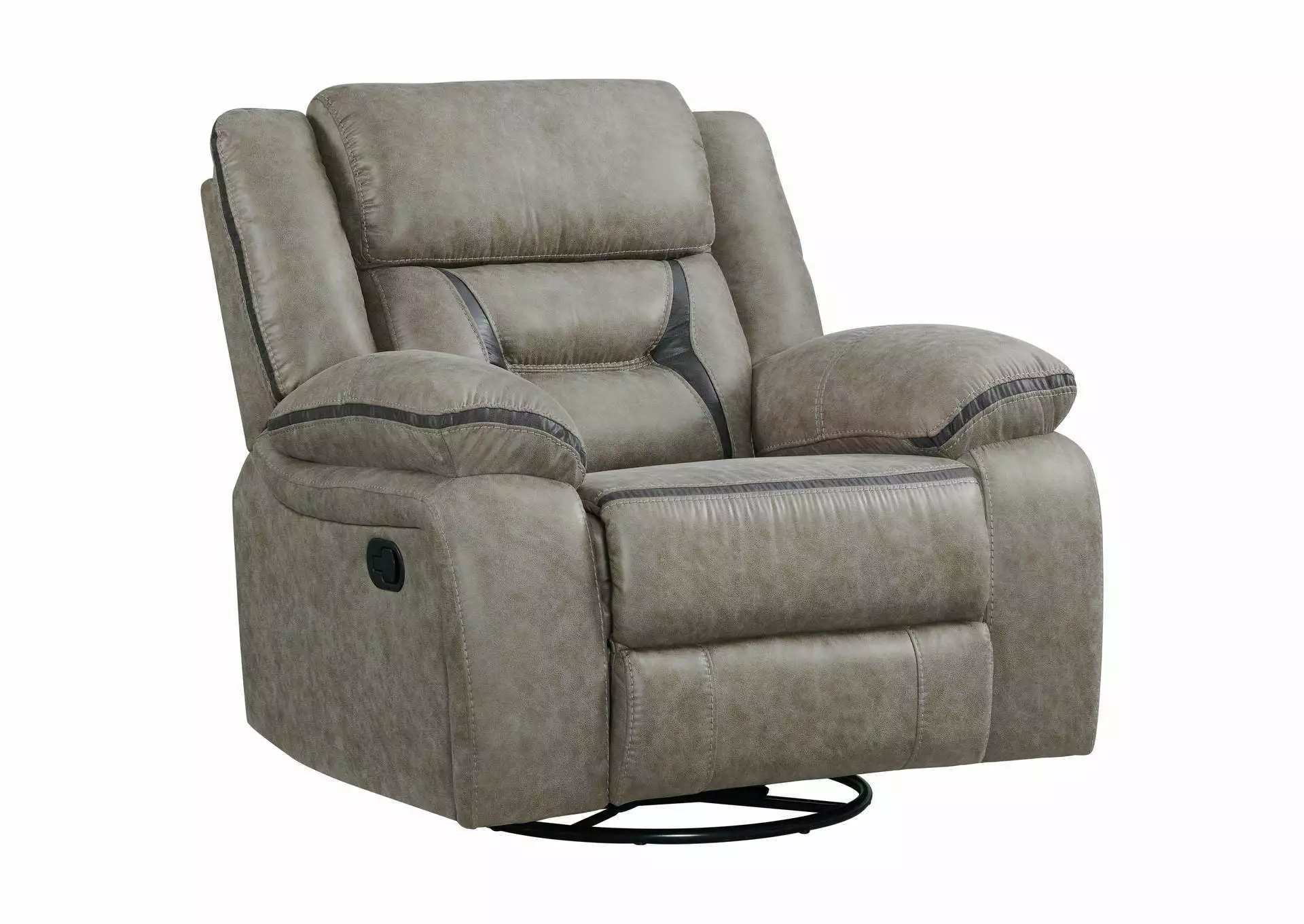 Denali Faux Leather Recliner Chair Gray Comfortable Seating Go Green Woods