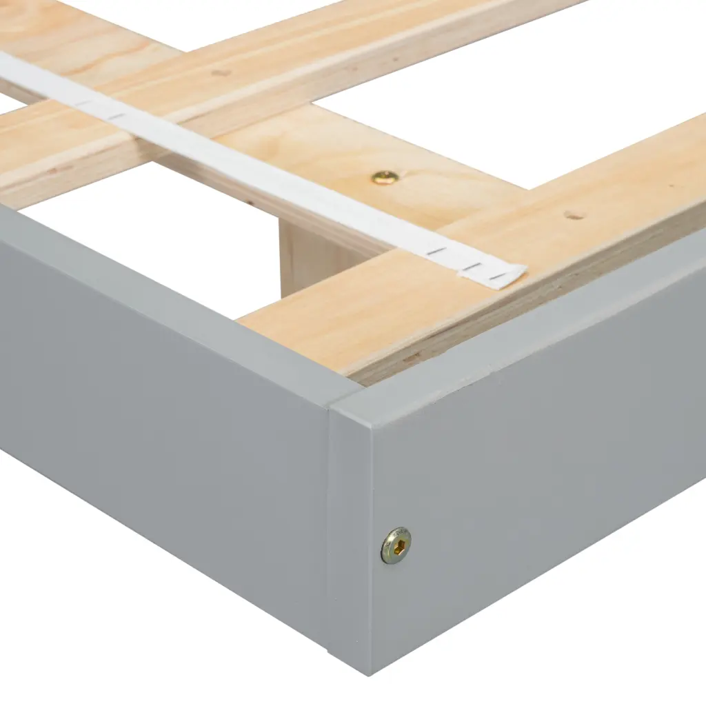 King Size Floating Bed LED Lights Underneath Modern Low Profile Platform Bed Frame Storage inspirit
