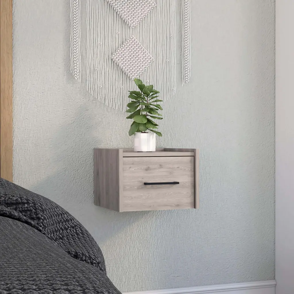 Boa Floating Nightstand End Table Wall Mounted Single Drawer Modern rta mubles colombia