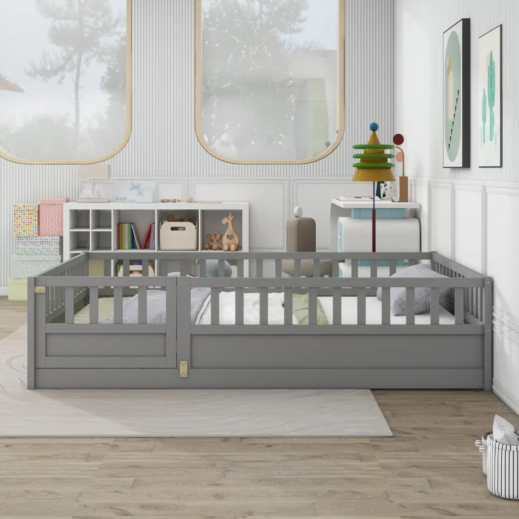 Full Size Floor Bed Integral Construction and Super High Security Barrier srh