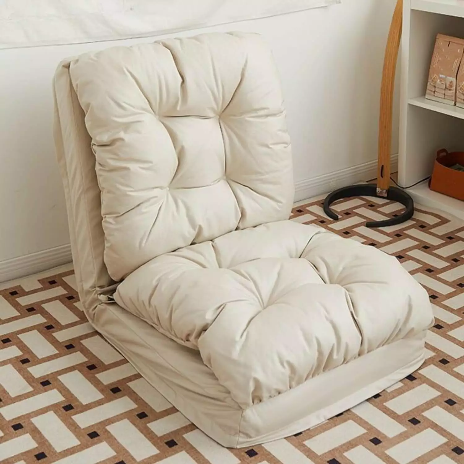 Cloud Floor Chair Sofa Bed Convertible Flip Chair Floor Lounge Chair Back Support Lazy Sofa Bed Adults Adjustable Recliner...