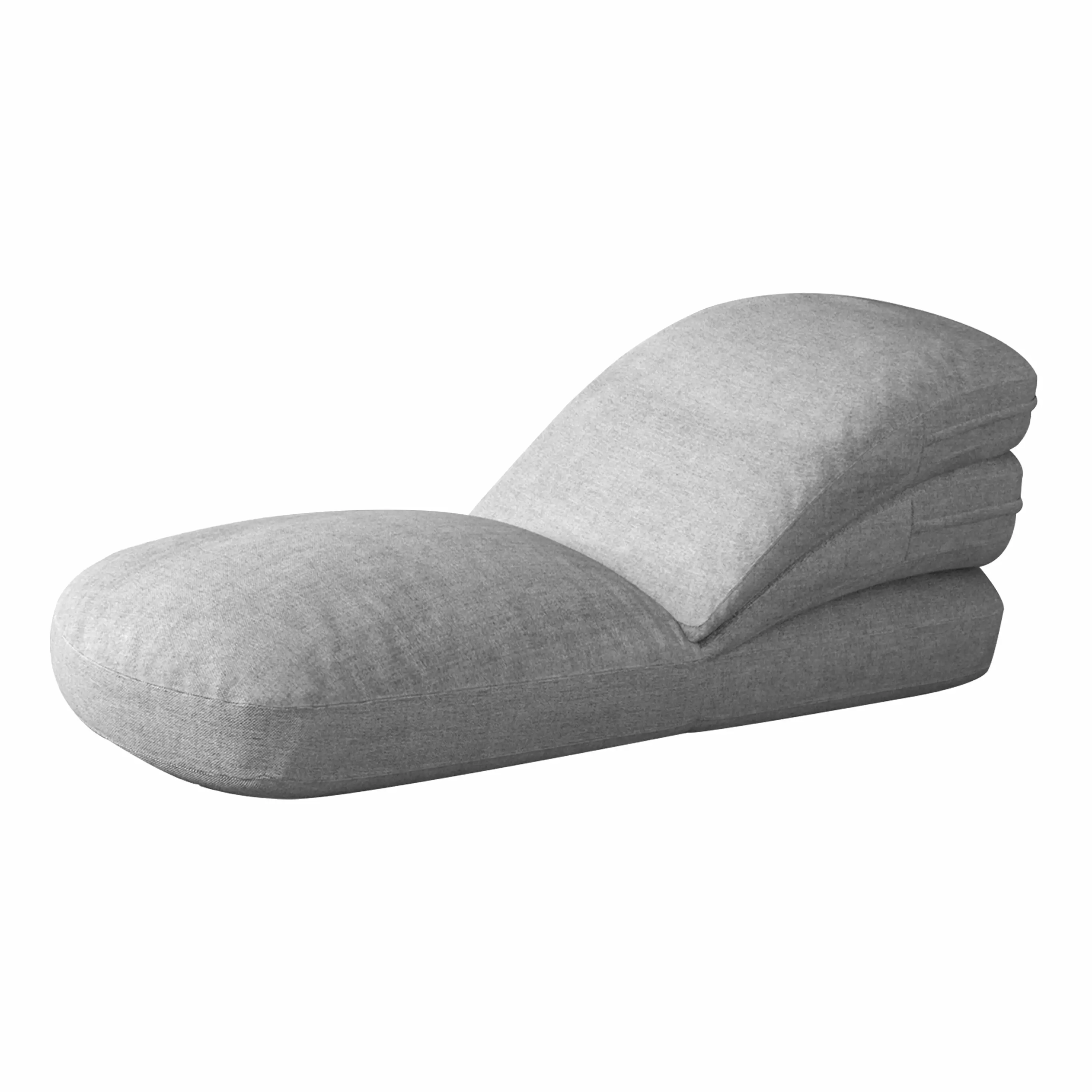 Rounuo Giant Lazy Floor Sofa Couch Adults Filling Adjustable Floor Lounger Bed Bedroom Living Room Balcony Grey