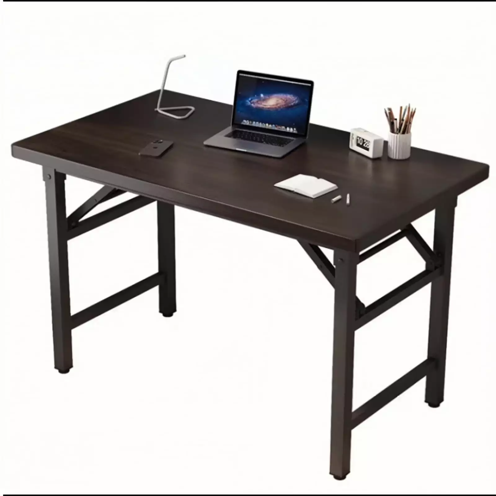 BITOUSHI Folding Computer Desk 39.4 Inch Sturdy Writing Desk Gaming Desk Home Office PC Laptop Foldable Table
