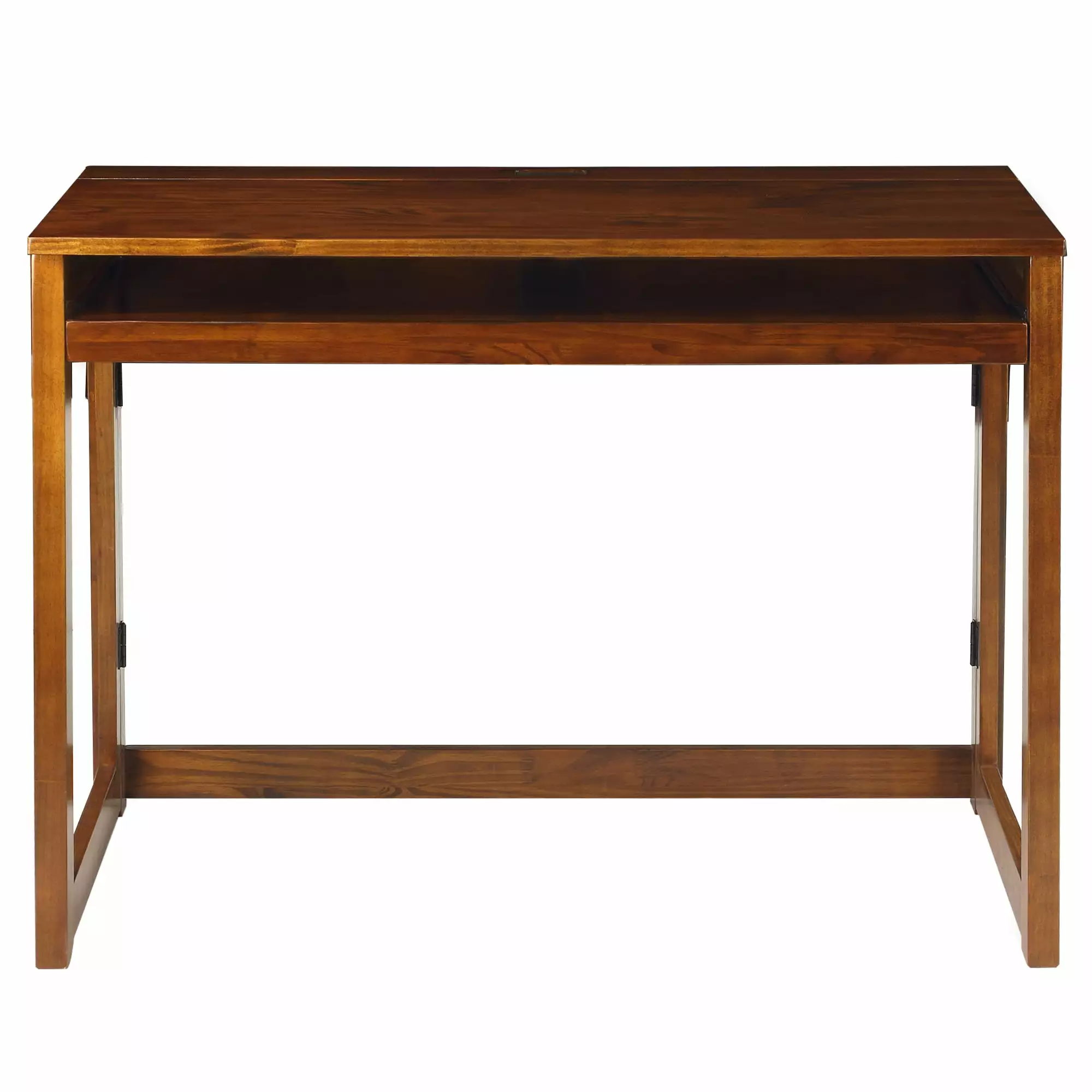 Folding Desk Pull-Out & USB Port Warm Brown Casual Home