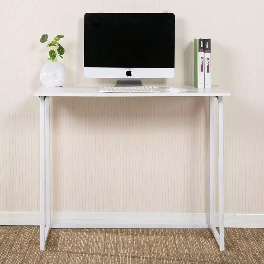 Ktaxon Folding Writing Computer Desk Home Office Study PC Writing Table White FCH