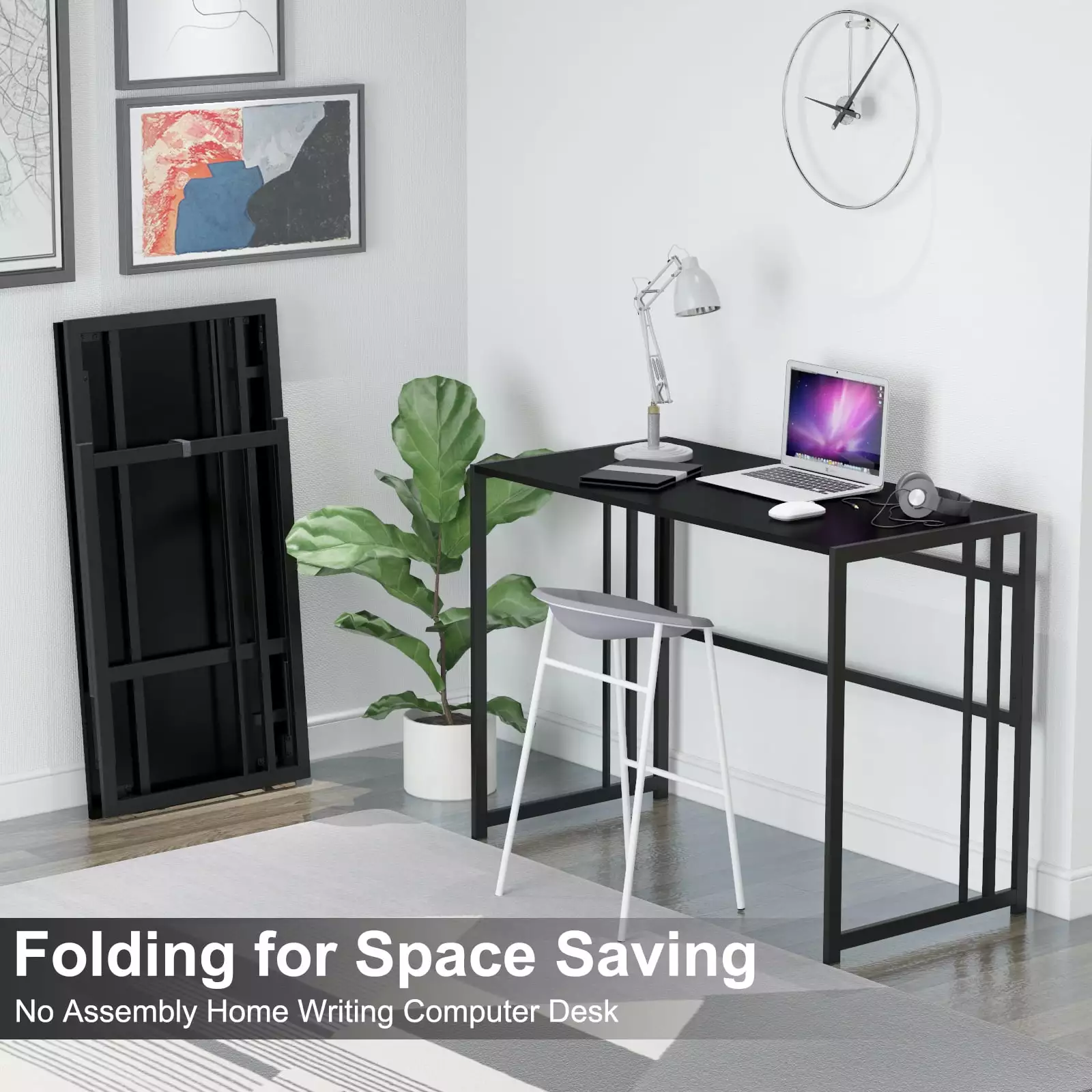 GEZEN Foldable Computer Desk PC Laptop Writing Table Home Office